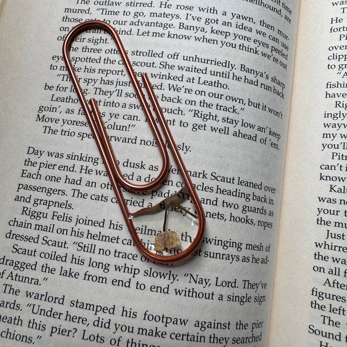 Lily of the Valley Paper Clip Bookmark | Nature-Inspired Metal Page Holder | Ready to Ship