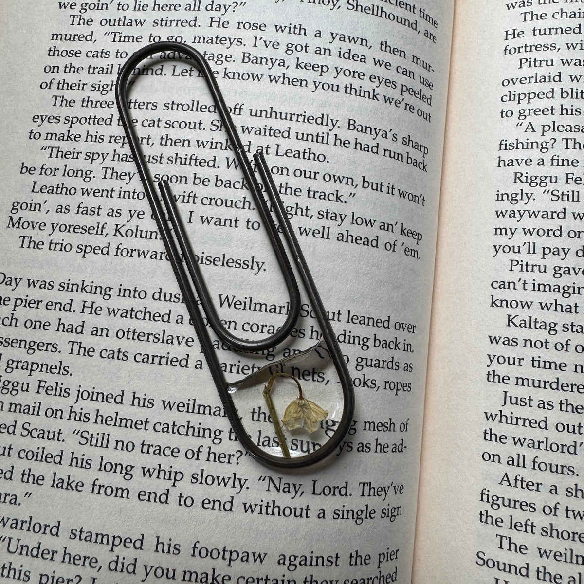 Lily of the Valley Paper Clip Bookmark | Nature-Inspired Metal Page Holder | Ready to Ship