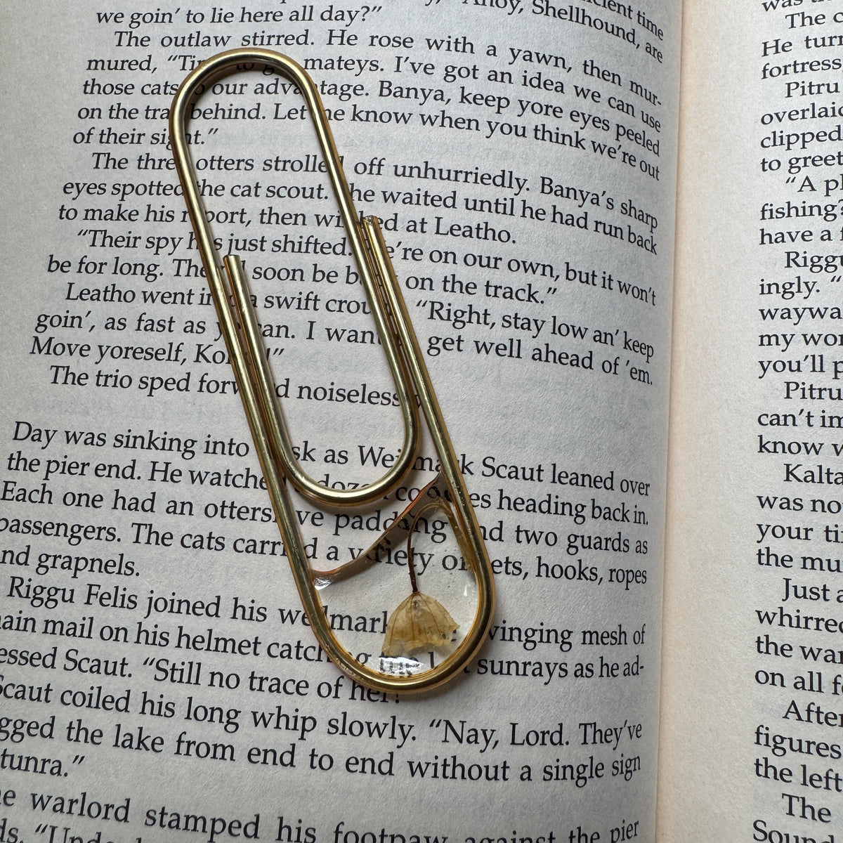 Lily of the Valley Paper Clip Bookmark | Nature-Inspired Metal Page Holder | Ready to Ship