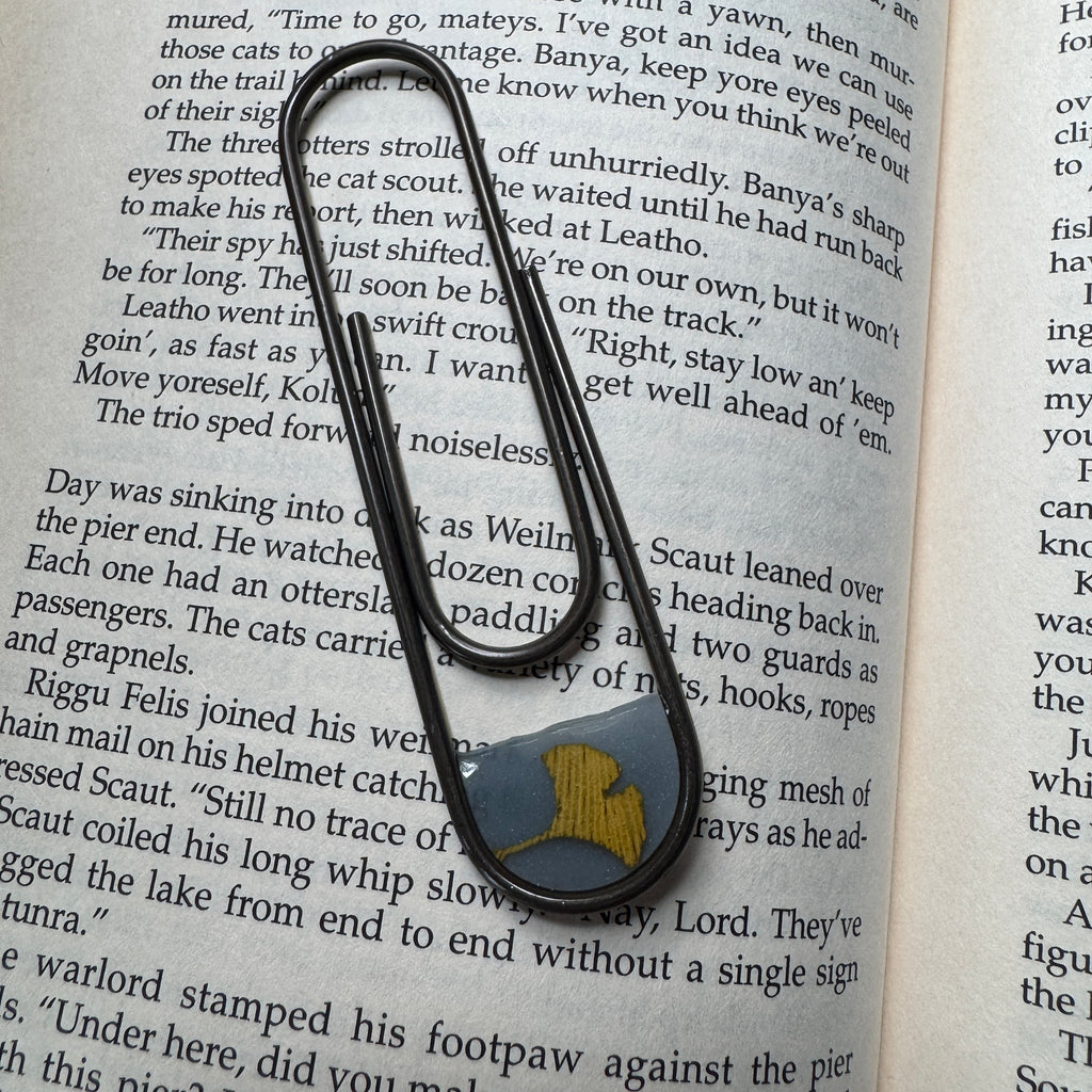 Ginkgo Leaf Paper Clip Bookmark | Nature-Inspired Metal Page Holder | Ready to Ship