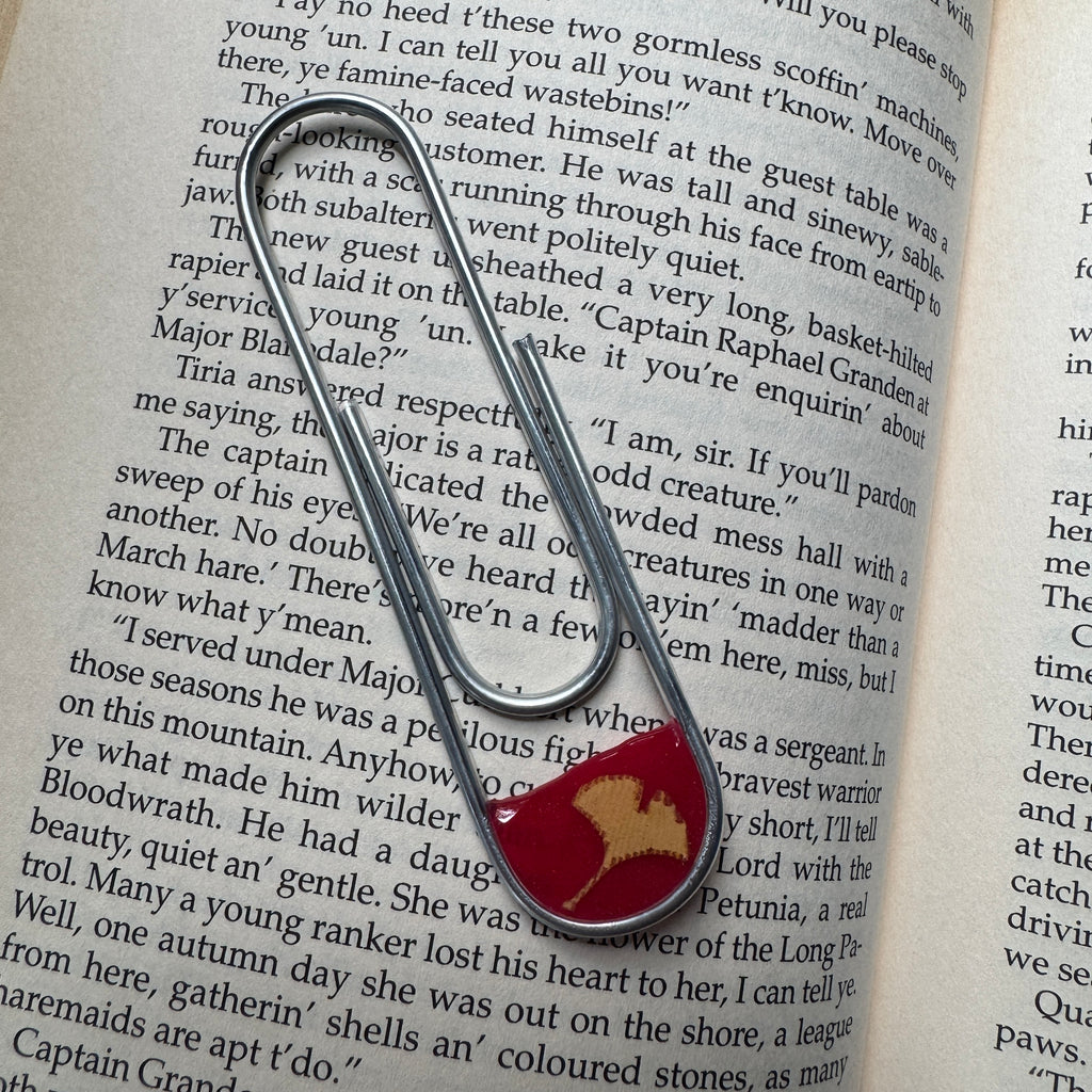 Ginkgo Leaf Paper Clip Bookmark | Nature-Inspired Metal Page Holder | Ready to Ship