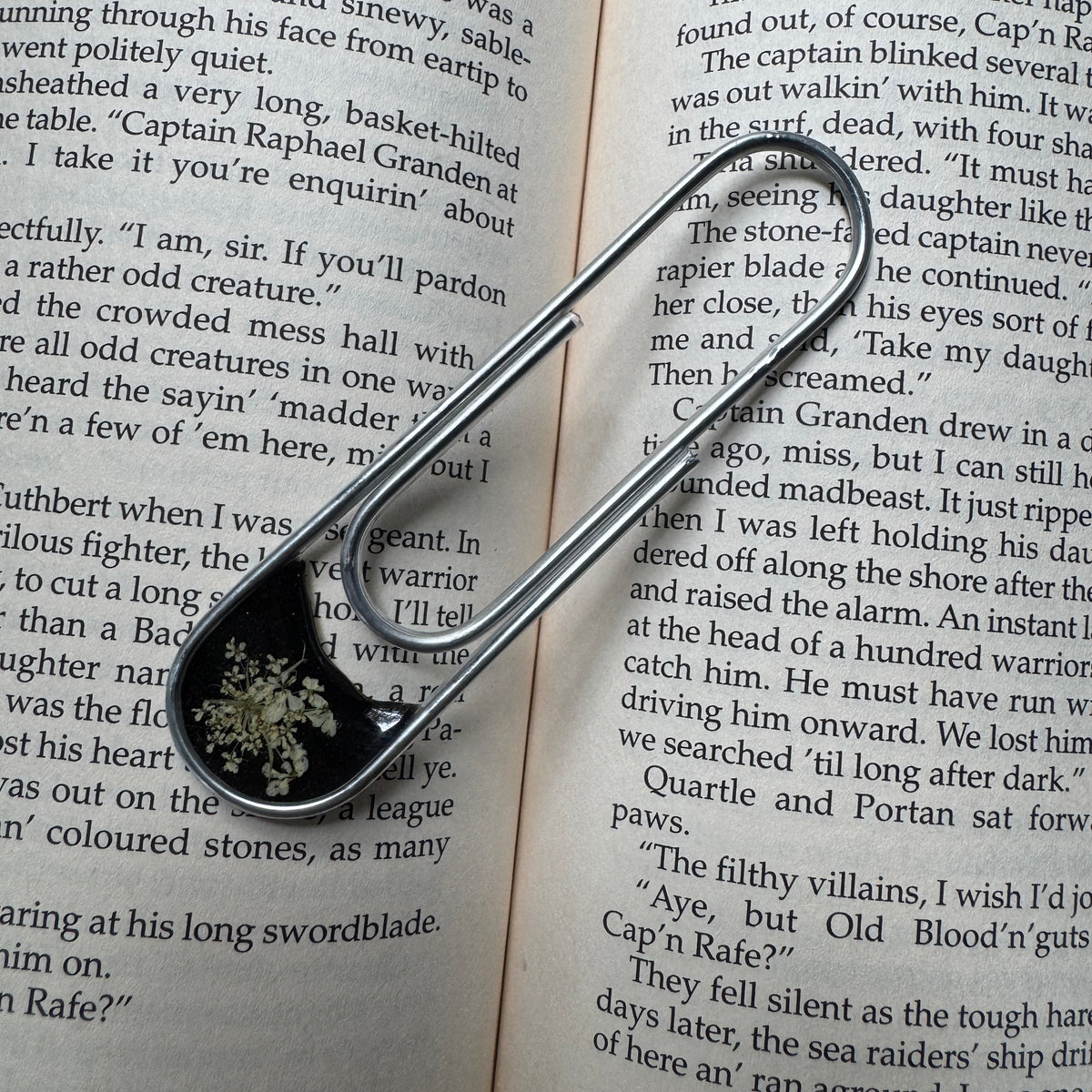 Queen Anne's Lace Paper Clip Bookmark | Nature-Inspired Metal Page Holder | Ready to Ship