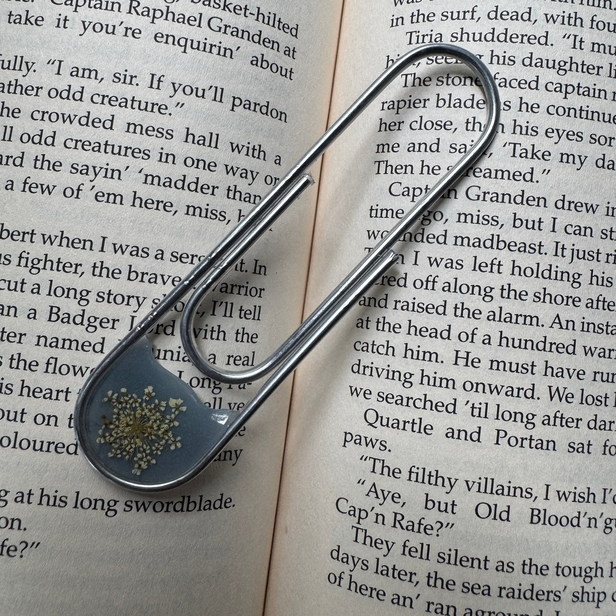 Queen Anne's Lace Paper Clip Bookmark | Nature-Inspired Metal Page Holder | Ready to Ship