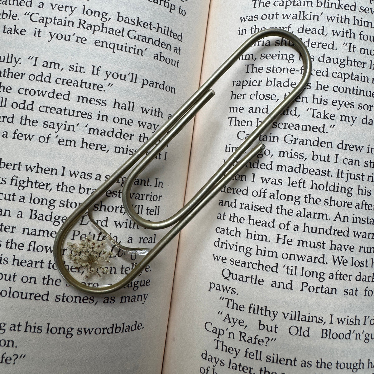Queen Anne's Lace Paper Clip Bookmark | Nature-Inspired Metal Page Holder | Ready to Ship