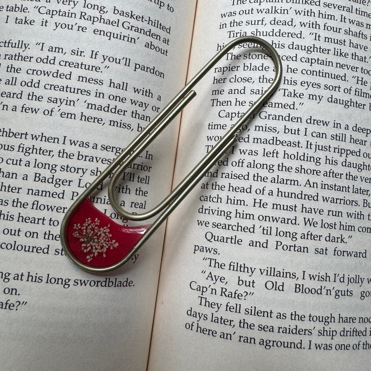 Queen Anne's Lace Paper Clip Bookmark | Nature-Inspired Metal Page Holder | Ready to Ship