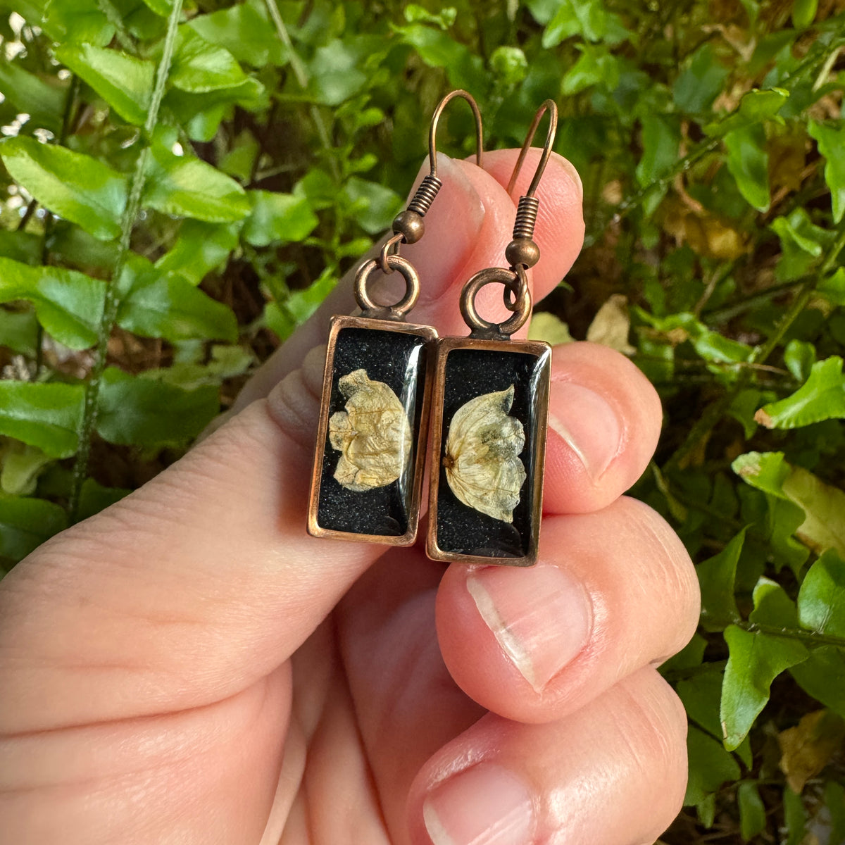 Lily of the Valley Earrings | Real Pressed Flower Resin Jewelry