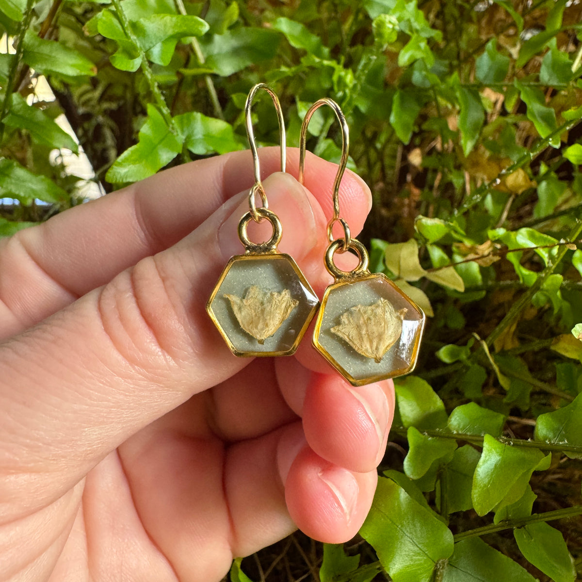 Lily of the Valley Earrings | Real Pressed Flower Resin Jewelry