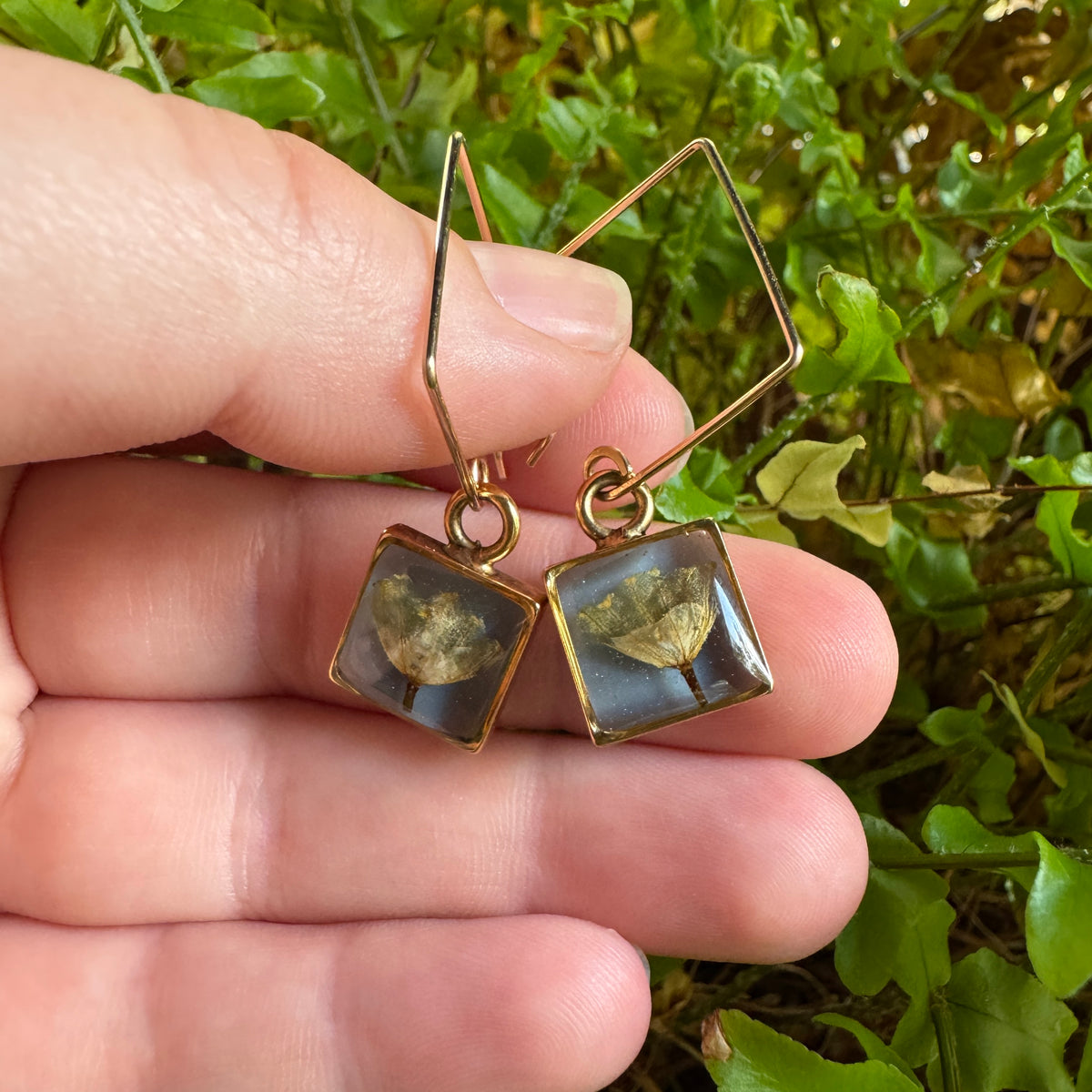Lily of the Valley Earrings | Real Pressed Flower Resin Jewelry