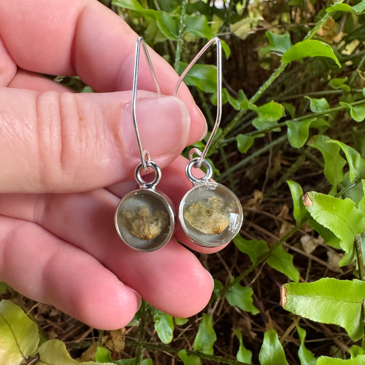 Lily of the Valley Earrings | Real Pressed Flower Resin Jewelry