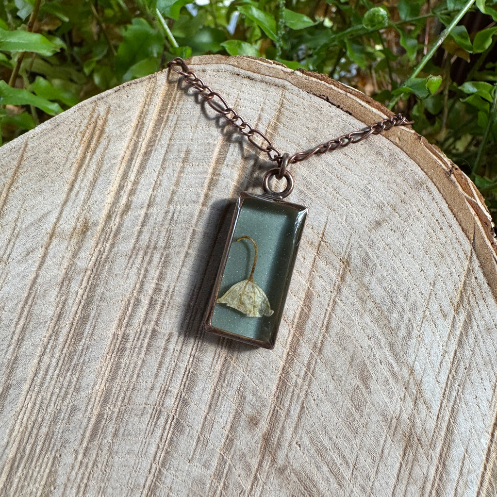 Lily of the Valley Necklace | Real Flower Resin Pendant