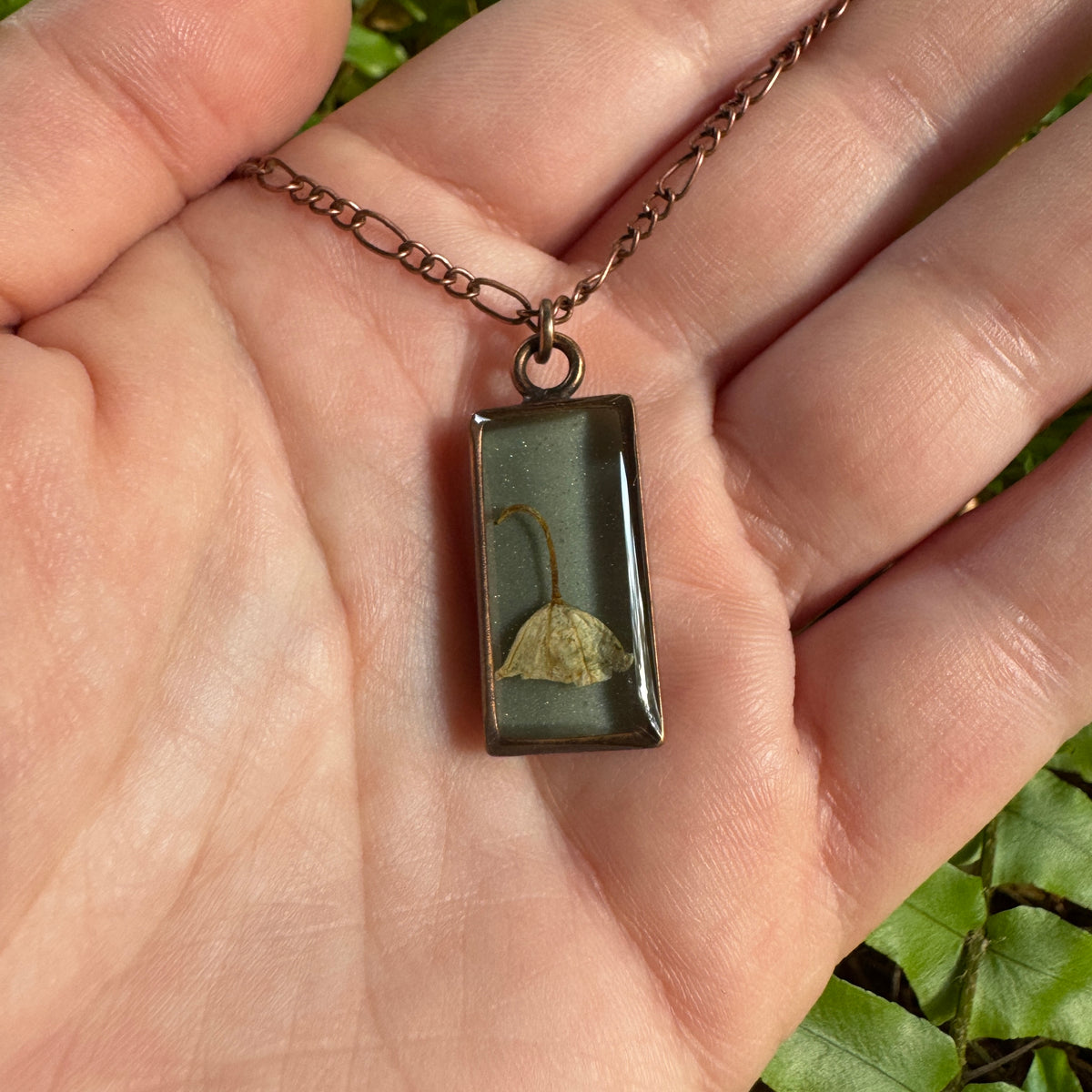 Lily of the Valley Necklace | Real Flower Resin Pendant