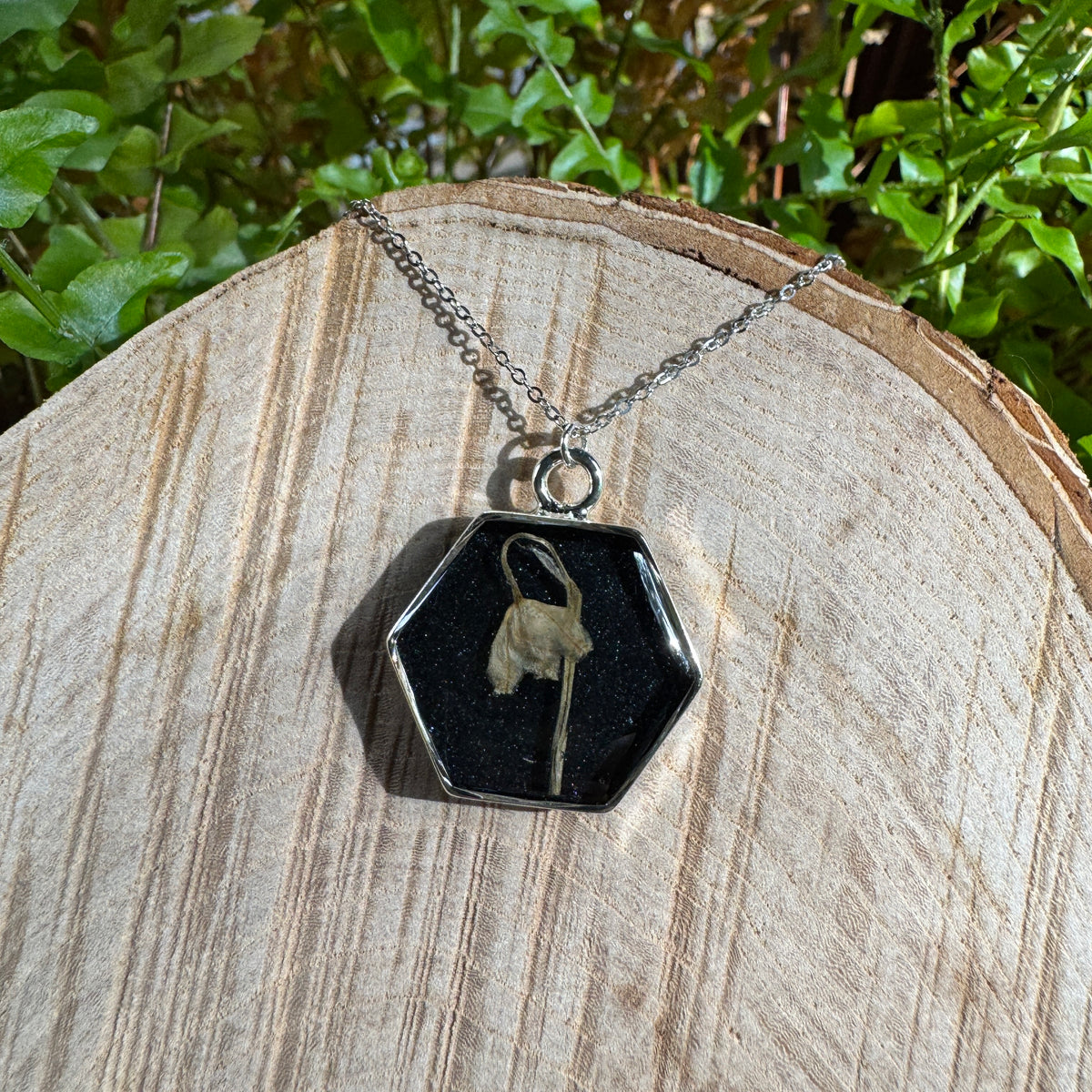 Lily of the Valley Necklace | Real Flower Resin Pendant
