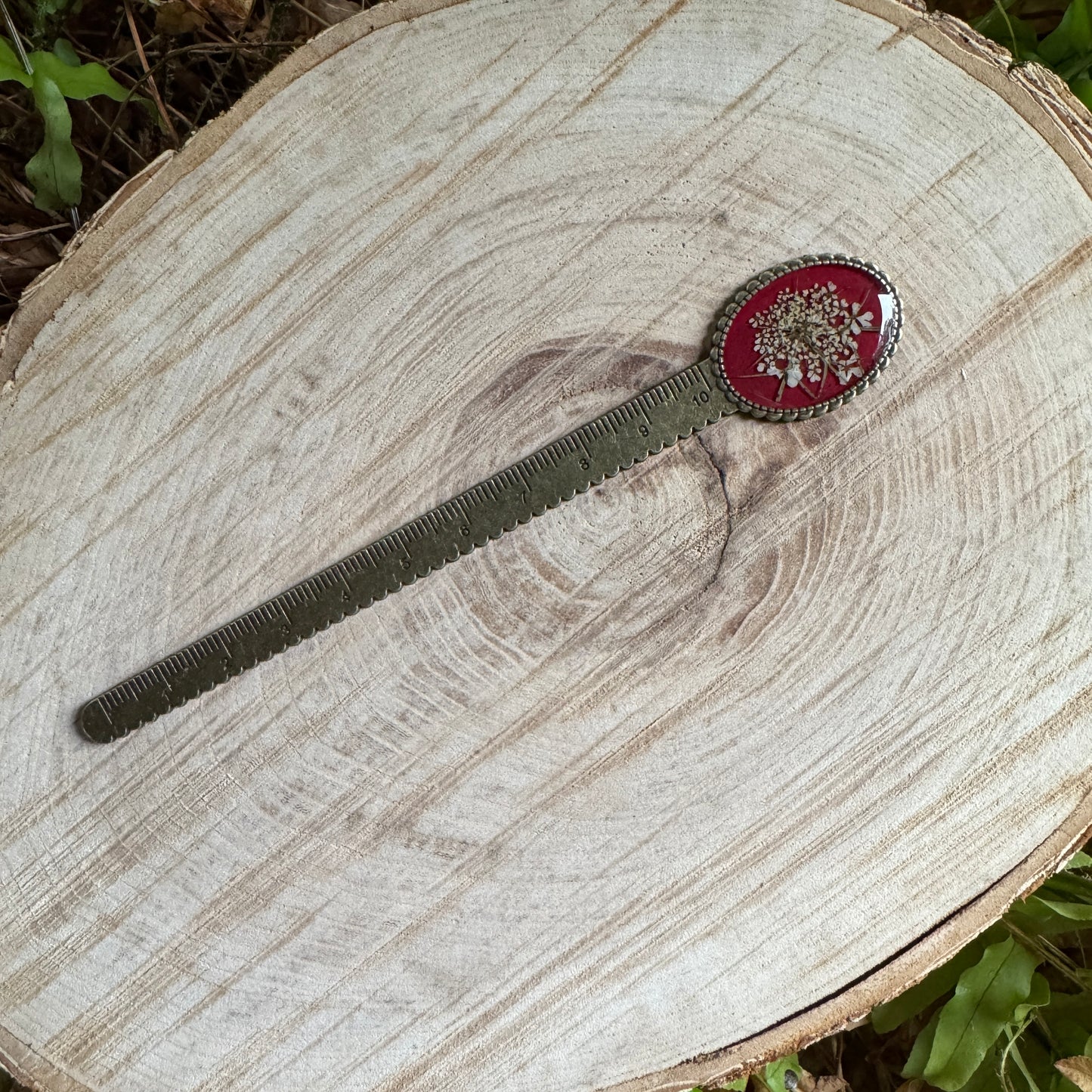 Queen Anne’s Lace Bookmark | Real Pressed Flower Resin Bookmark