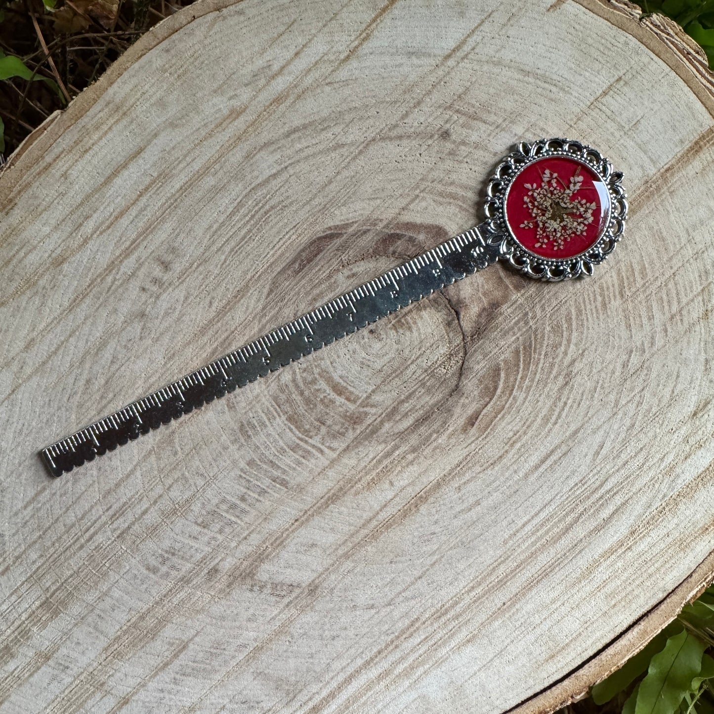 Queen Anne’s Lace Bookmark | Real Pressed Flower Resin Bookmark