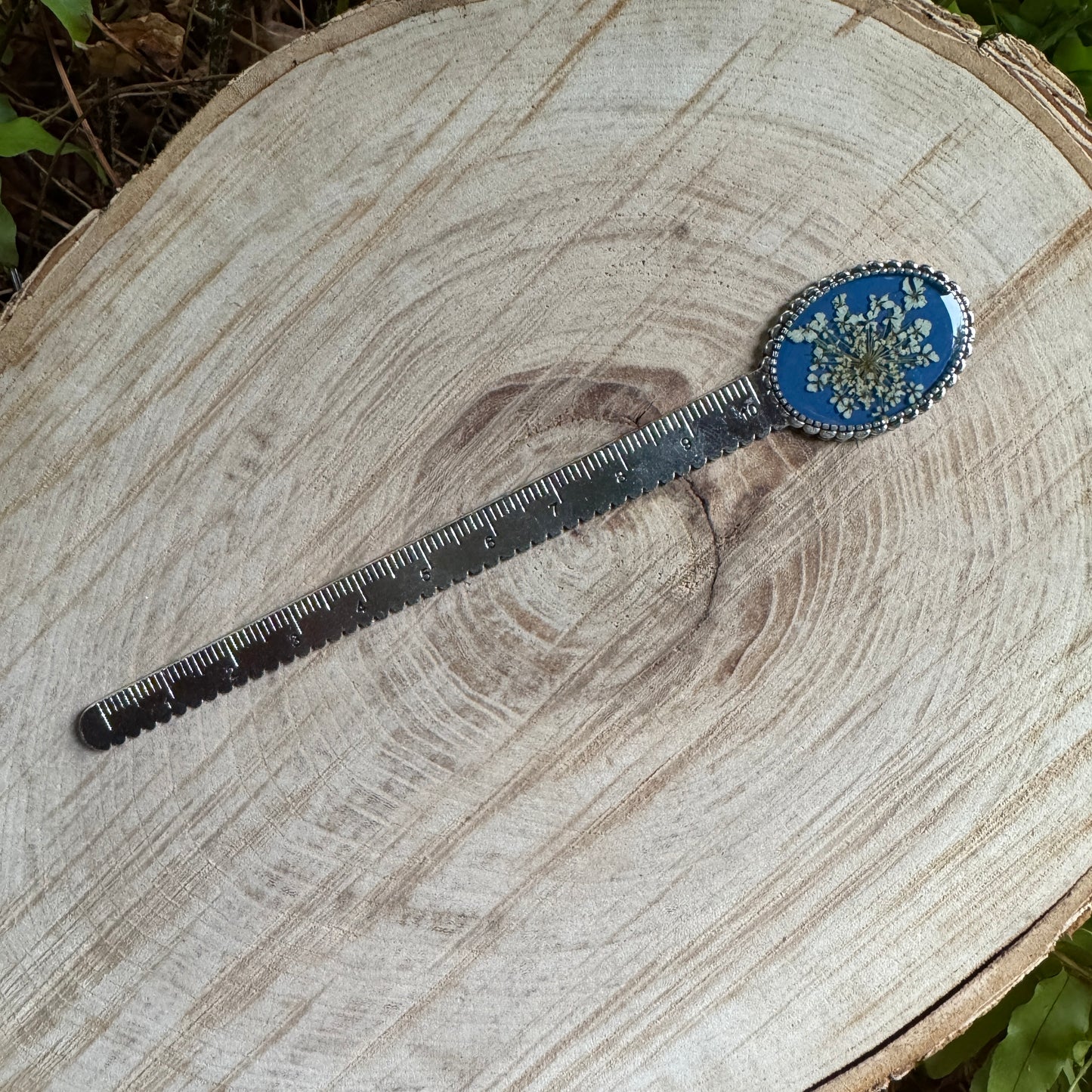Queen Anne’s Lace Bookmark | Real Pressed Flower Resin Bookmark