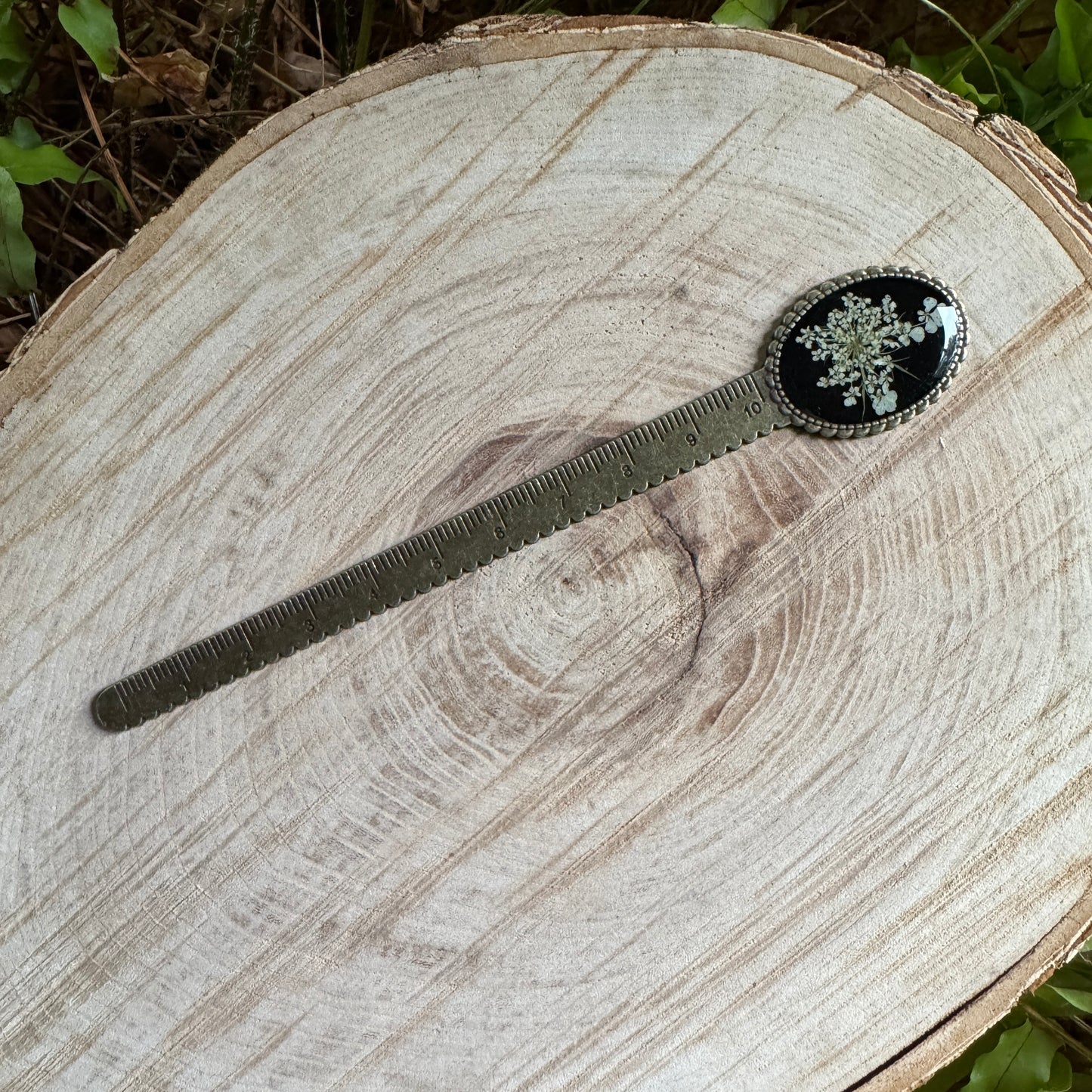 Queen Anne’s Lace Bookmark | Real Pressed Flower Resin Bookmark