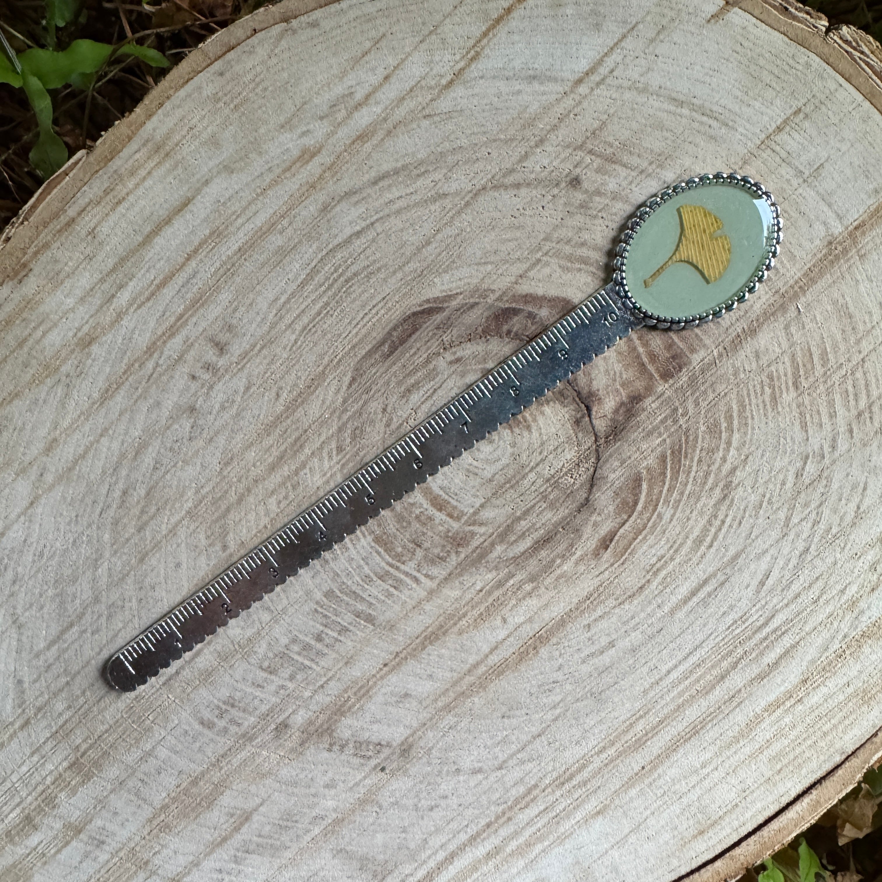 Ginkgo Leaf Bookmark | Nature-Inspired Metal Page Holder