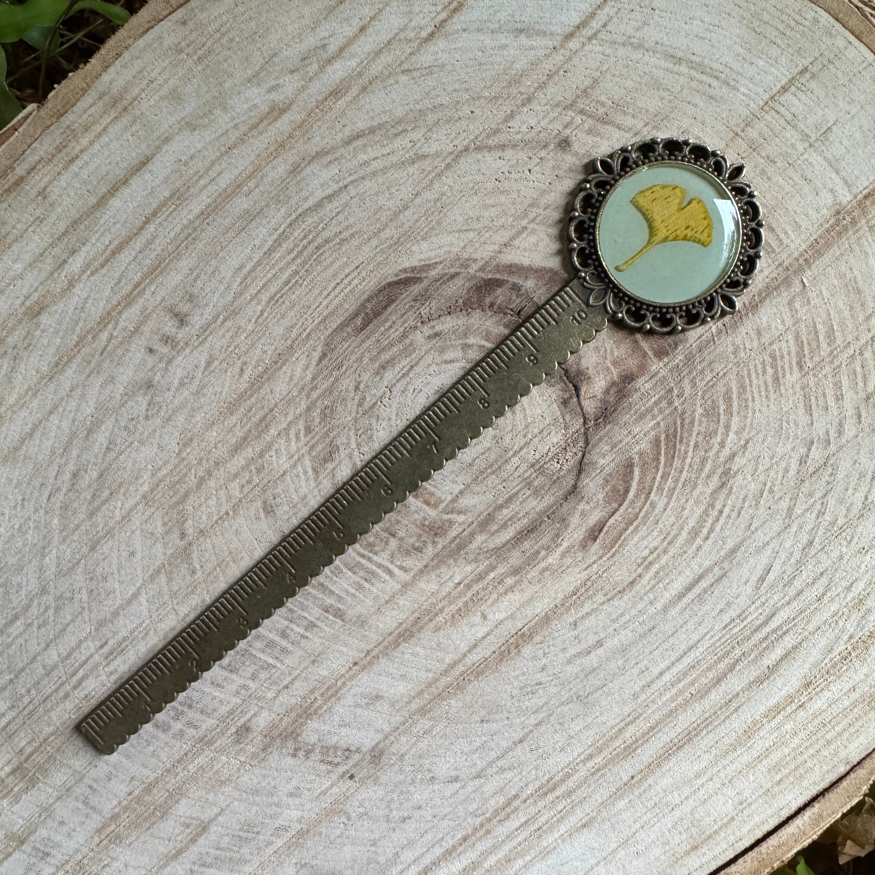 Ginkgo Leaf Bookmark | Nature-Inspired Metal Page Holder
