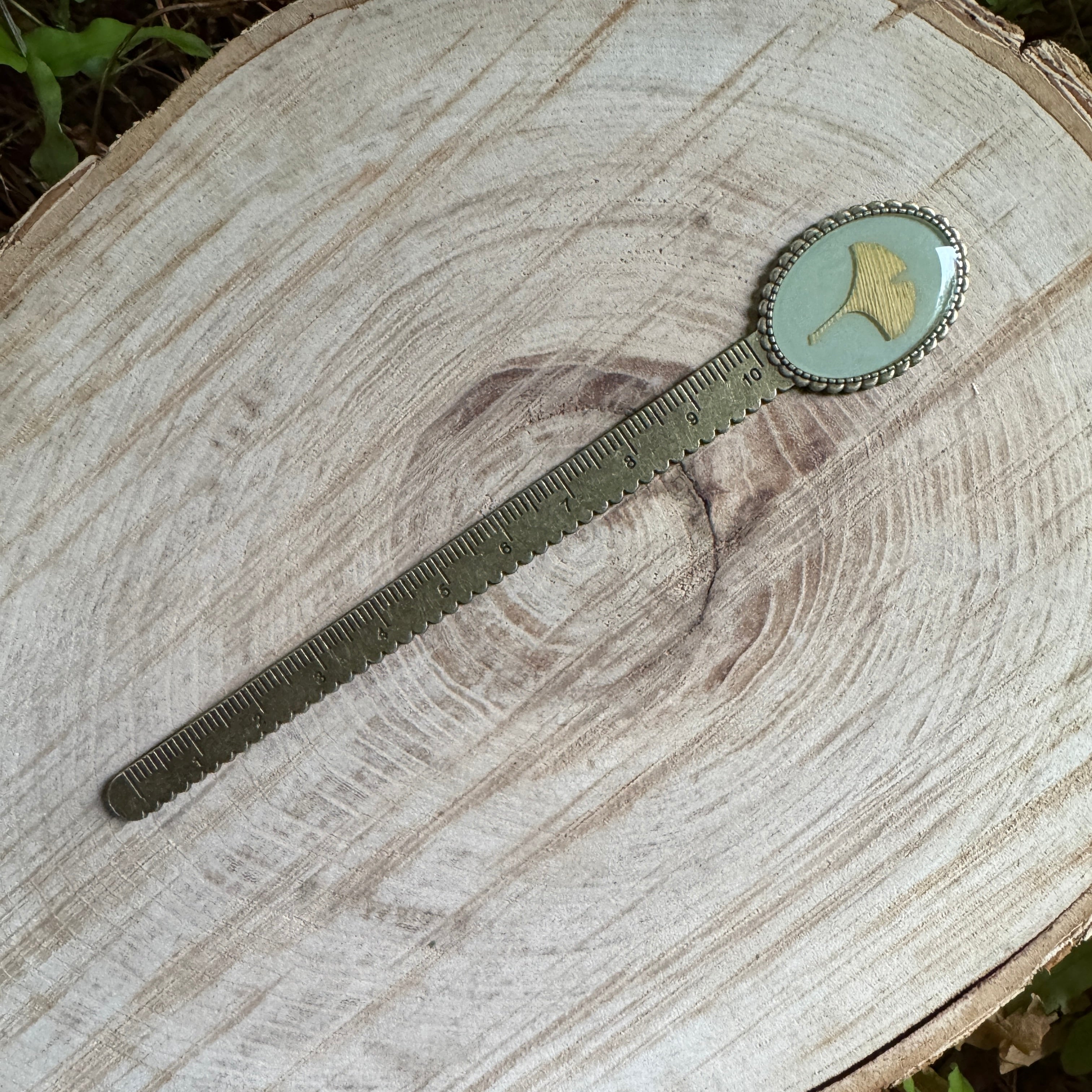Ginkgo Leaf Bookmark | Nature-Inspired Metal Page Holder