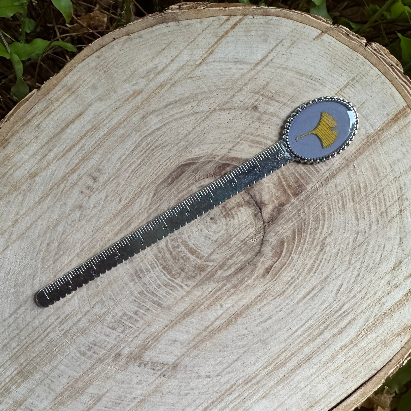 Ginkgo Leaf Bookmark | Nature-Inspired Metal Page Holder