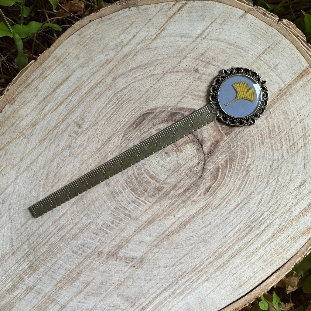 Ginkgo Leaf Bookmark | Nature-Inspired Metal Page Holder