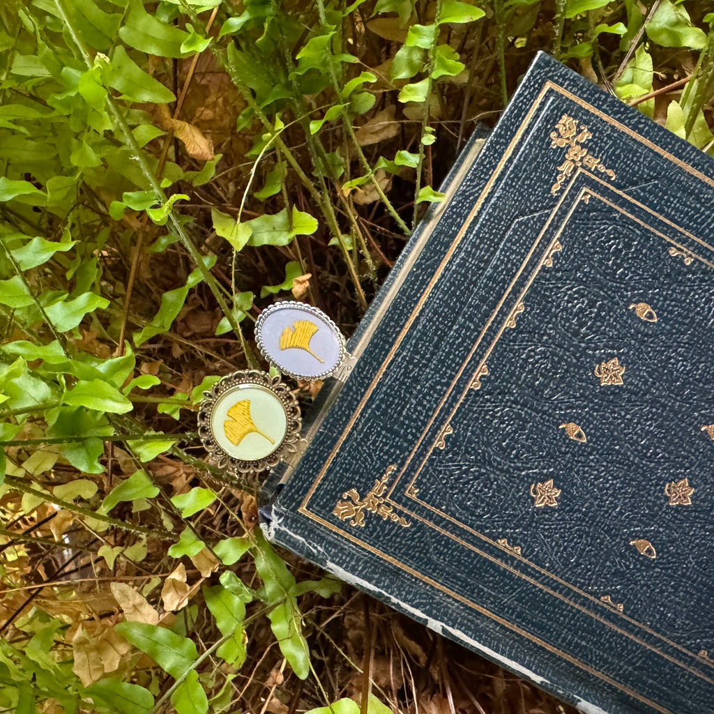Ginkgo Leaf Bookmark | Nature-Inspired Metal Page Holder