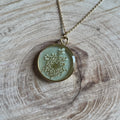 Queen Anne’s Lace Necklace – Real Pressed Flower Resin Necklace | Made to Order