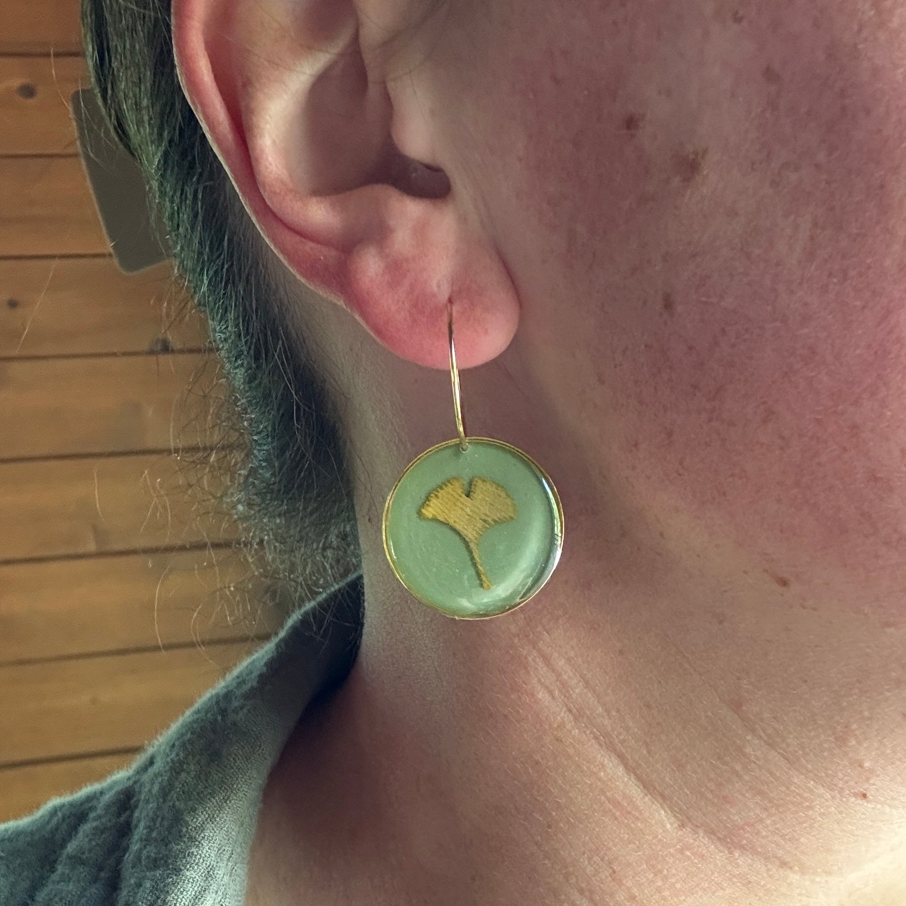 Ginkgo Leaf Resin Earrings | Botanical Jewelry Inspired by Nature
