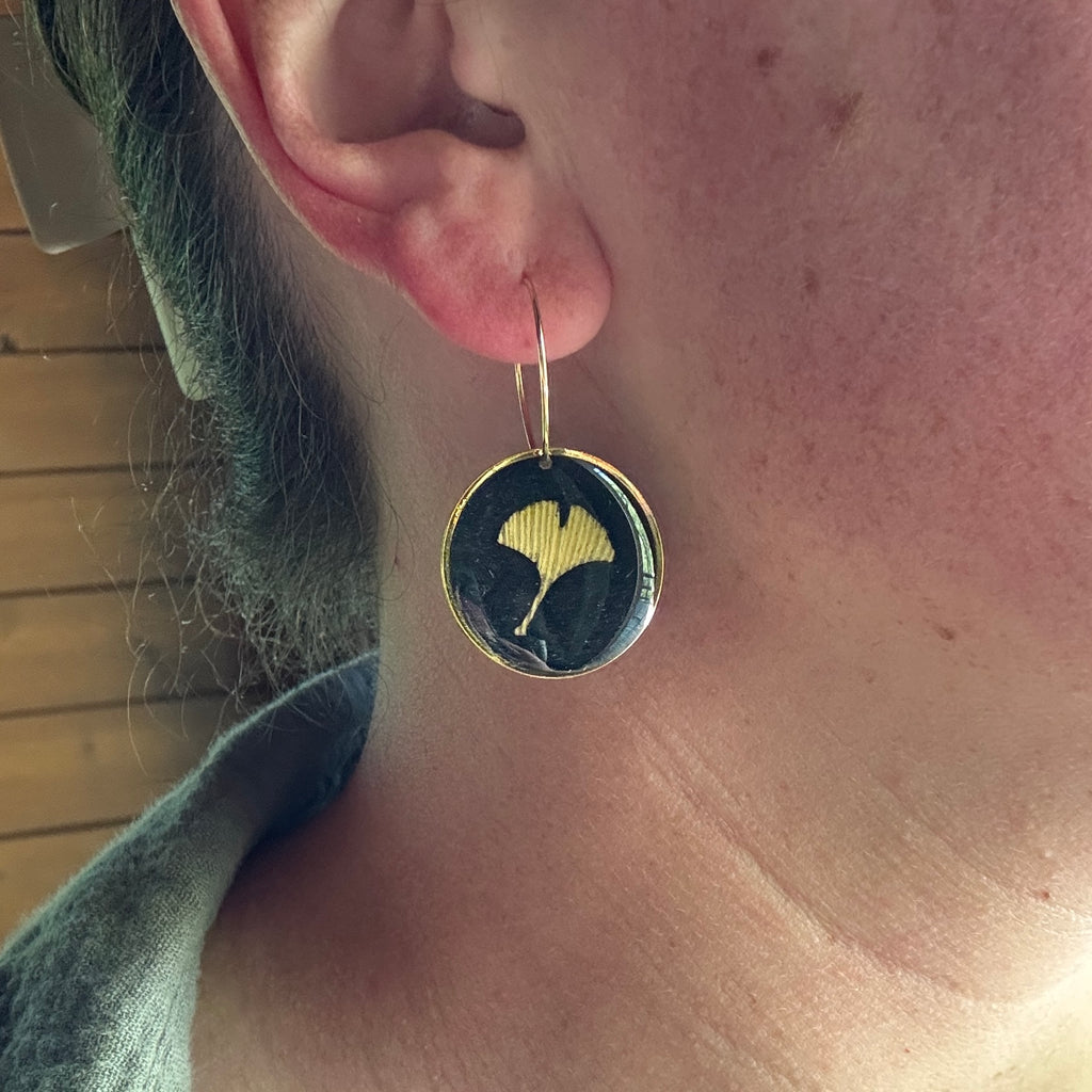 Ginkgo Leaf Resin Earrings | Botanical Jewelry Inspired by Nature