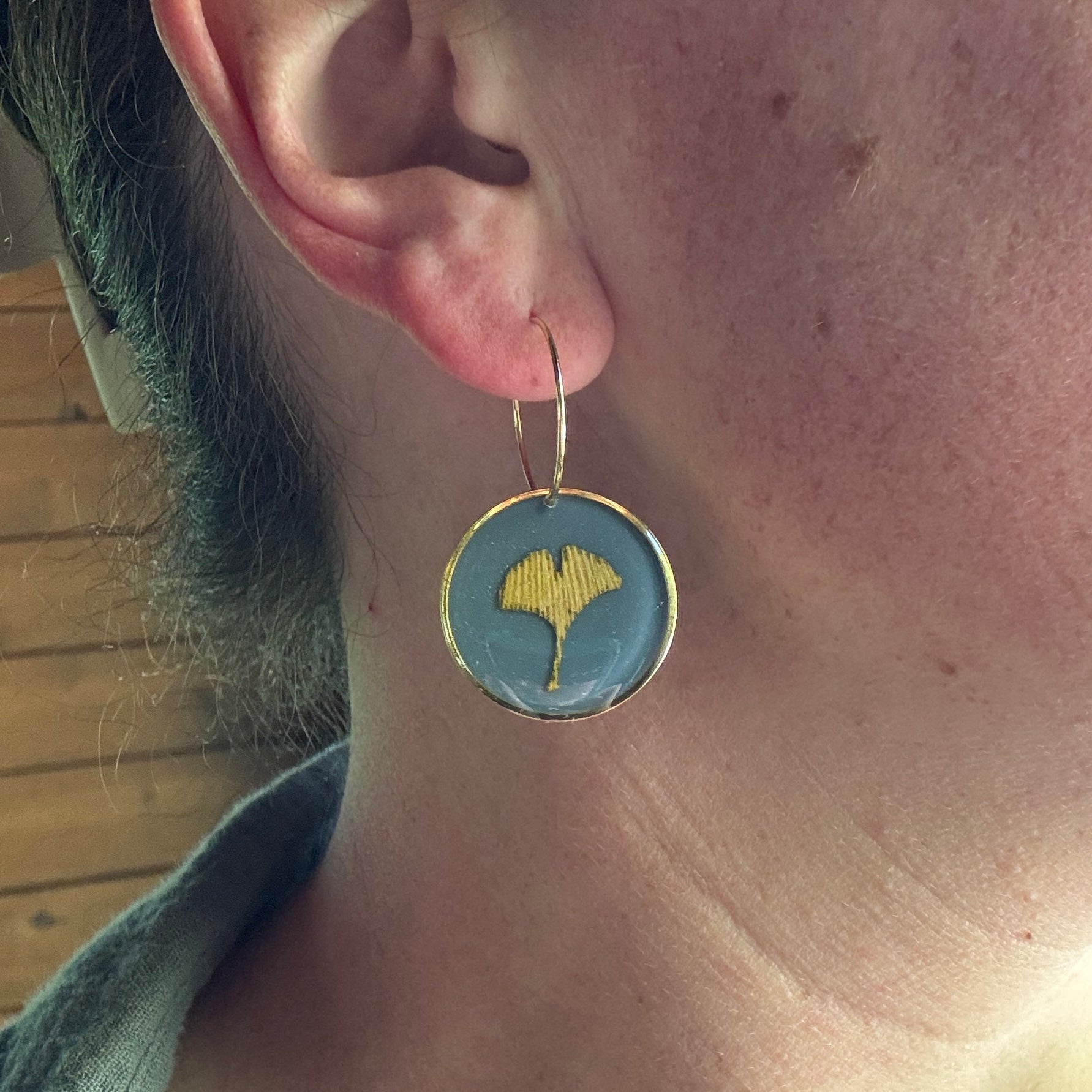Ginkgo Leaf Resin Earrings | Botanical Jewelry Inspired by Nature