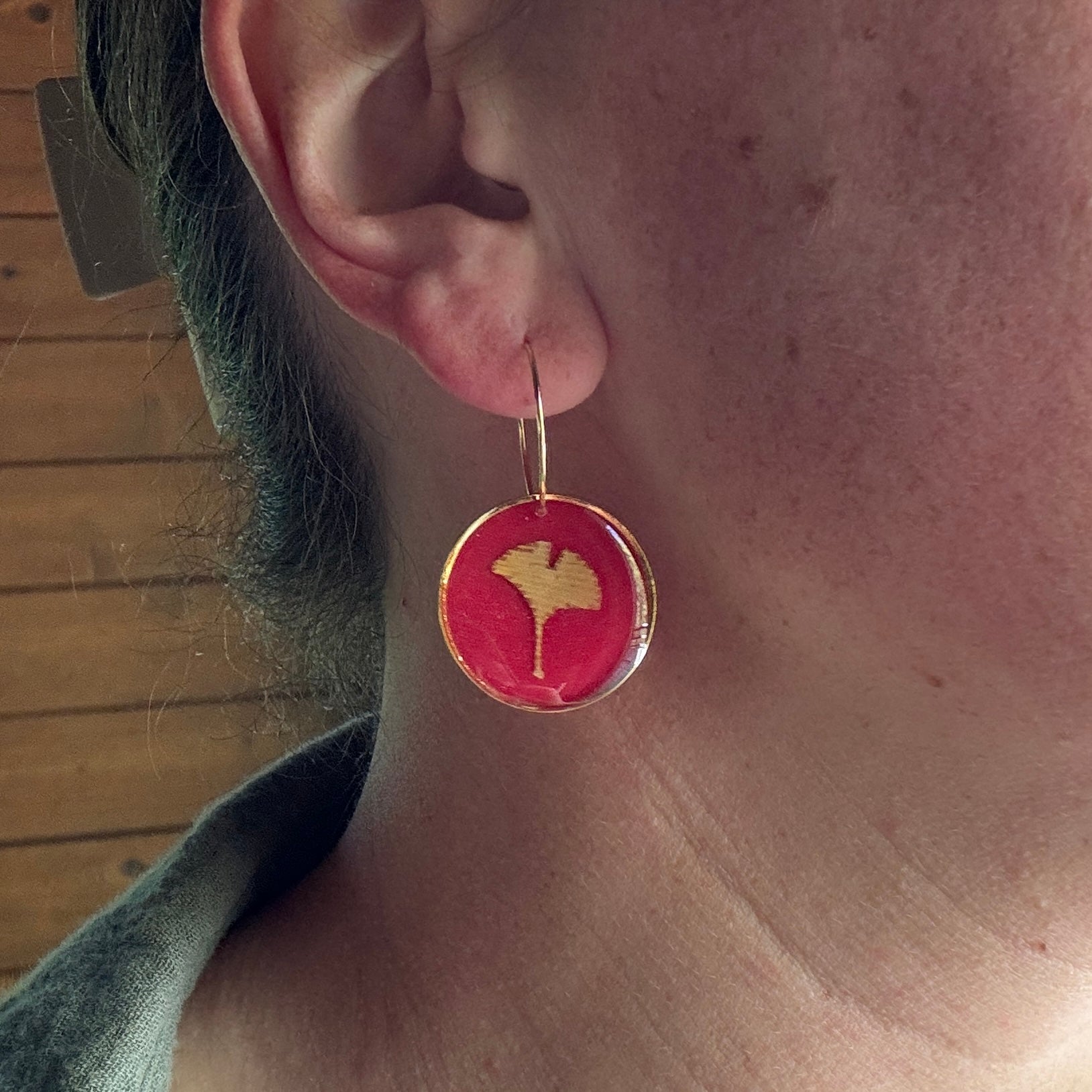 Ginkgo Leaf Resin Earrings | Botanical Jewelry Inspired by Nature