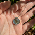 Old Capitol Collection | Queen Anne’s Lace & Lavender Necklace | Hand Forged in Fine Silver