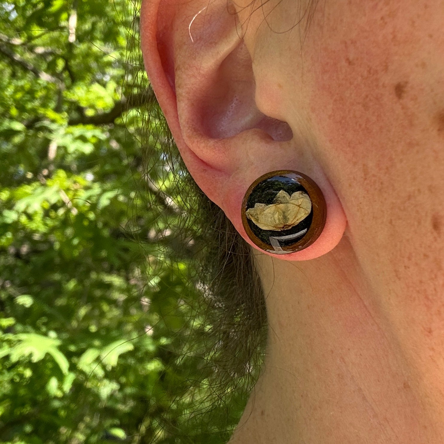 Old Capitol Collection | Lily of the Valley Wooden Stud Earrings