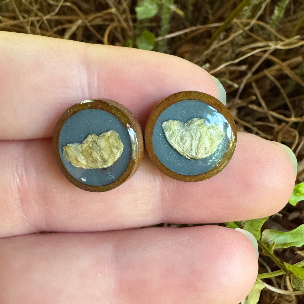 Old Capitol Collection | Lily of the Valley Wooden Stud Earrings