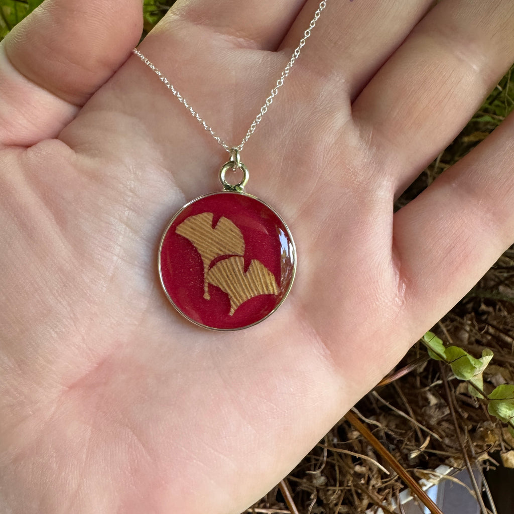 Ginkgo Leaf Necklace | Handcrafted Botanical Pendant