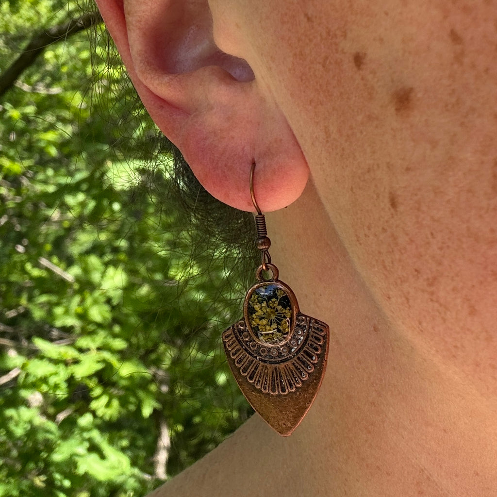 Old Capitol Collection | Golden Alexander Earrings — Copper Arrowheads