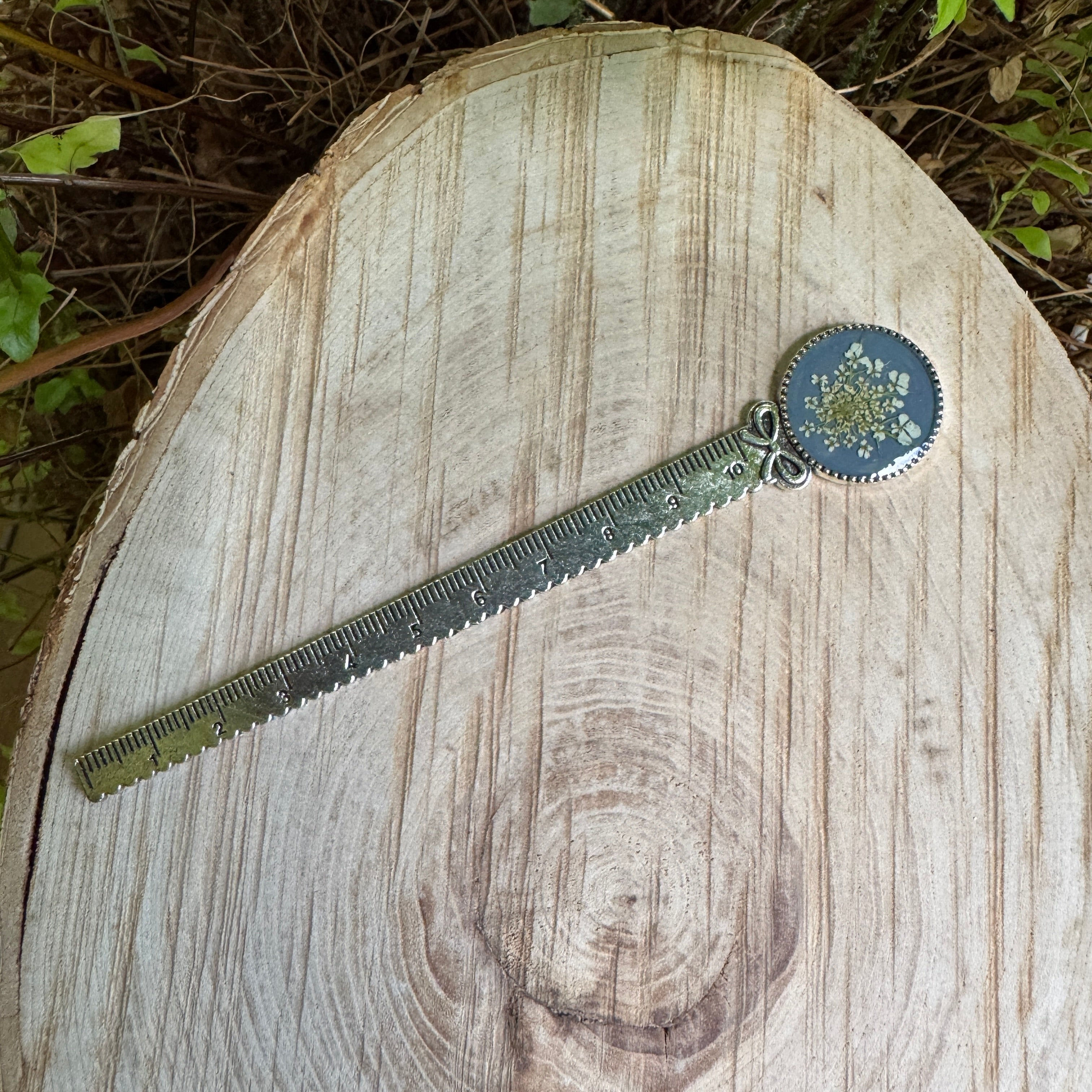 Queen Anne’s Lace Bookmark – Real Pressed Flower Resin Bookmark | Ready to Ship