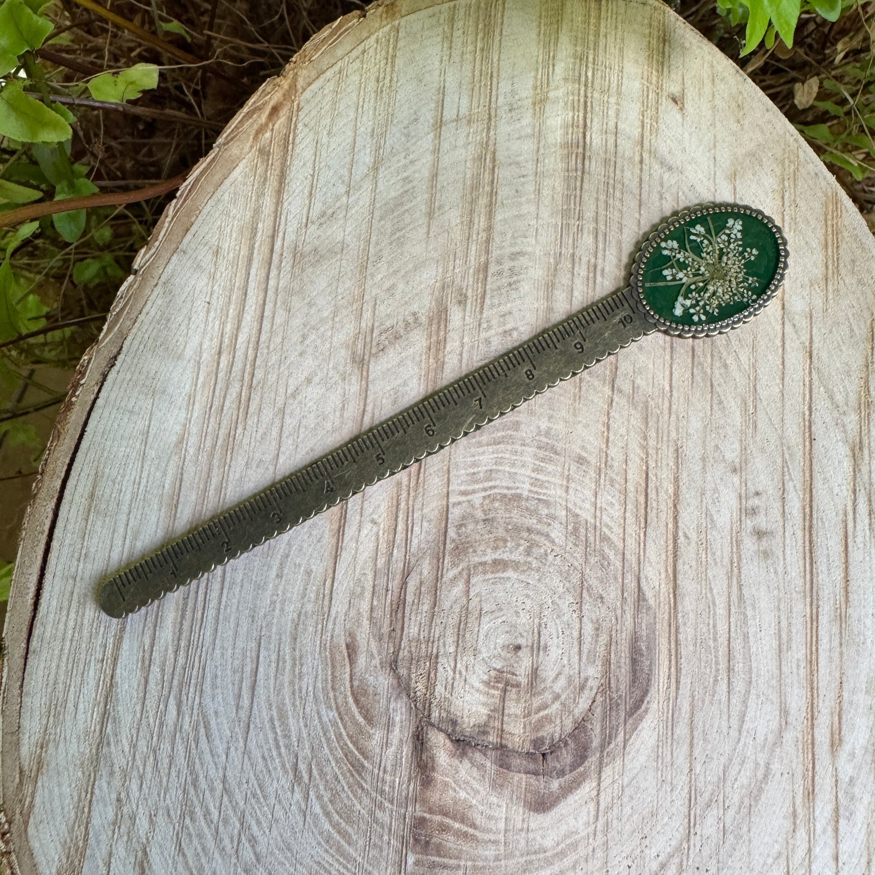 Queen Anne’s Lace Bookmark – Real Pressed Flower Resin Bookmark | Ready to Ship