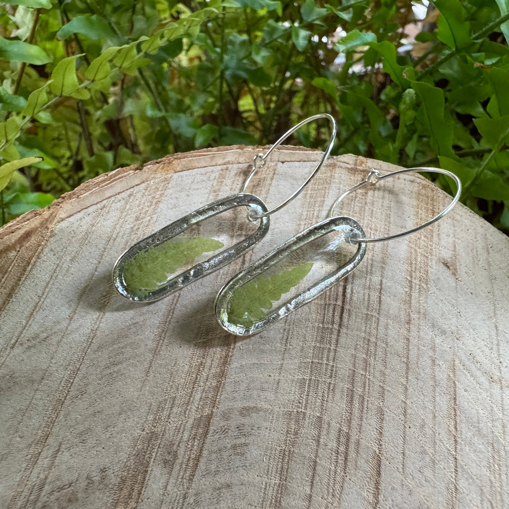 Fern Earrings – Real Pressed Fern Resin Earrings | Made To Order