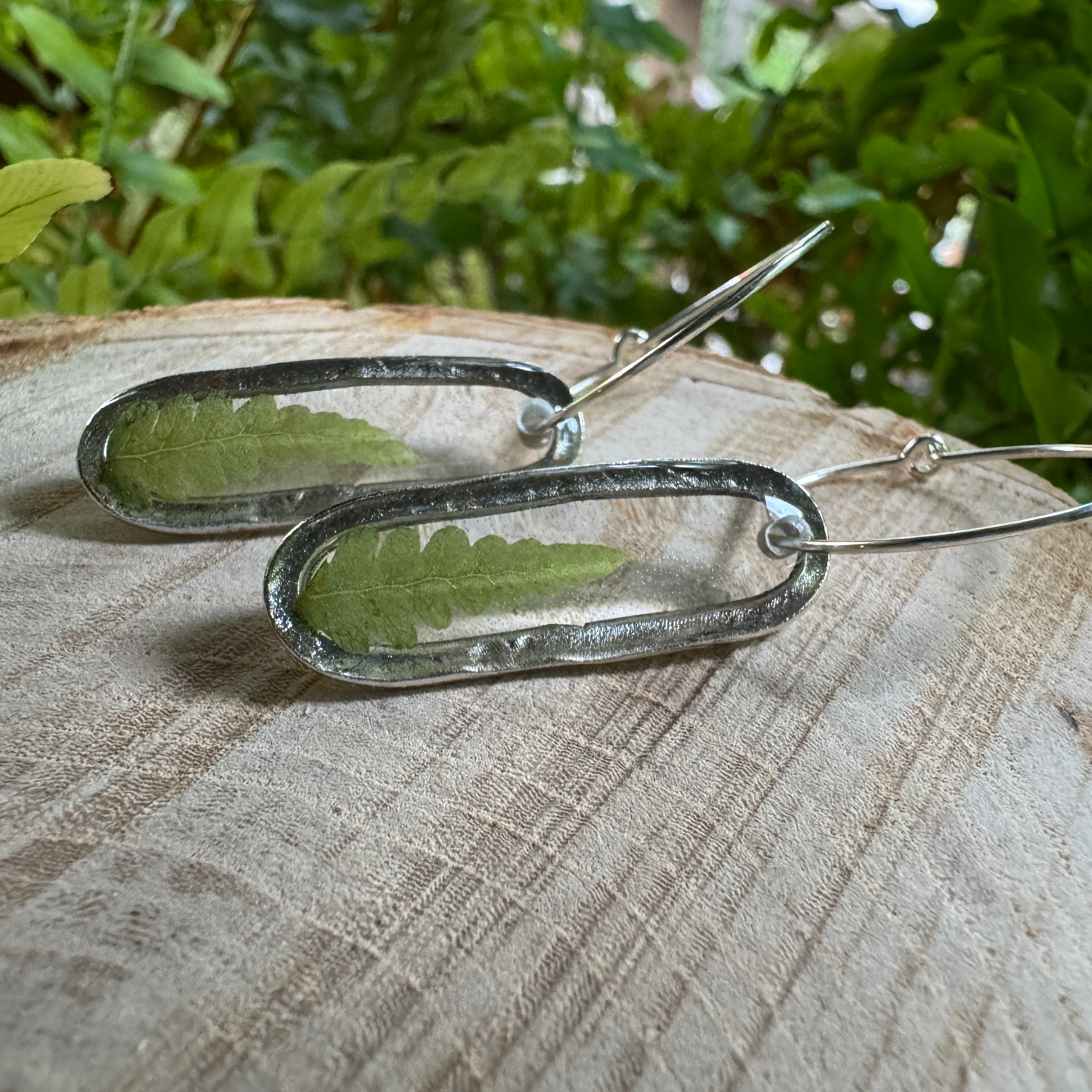 Fern Earrings – Real Pressed Fern Resin Earrings | Made To Order