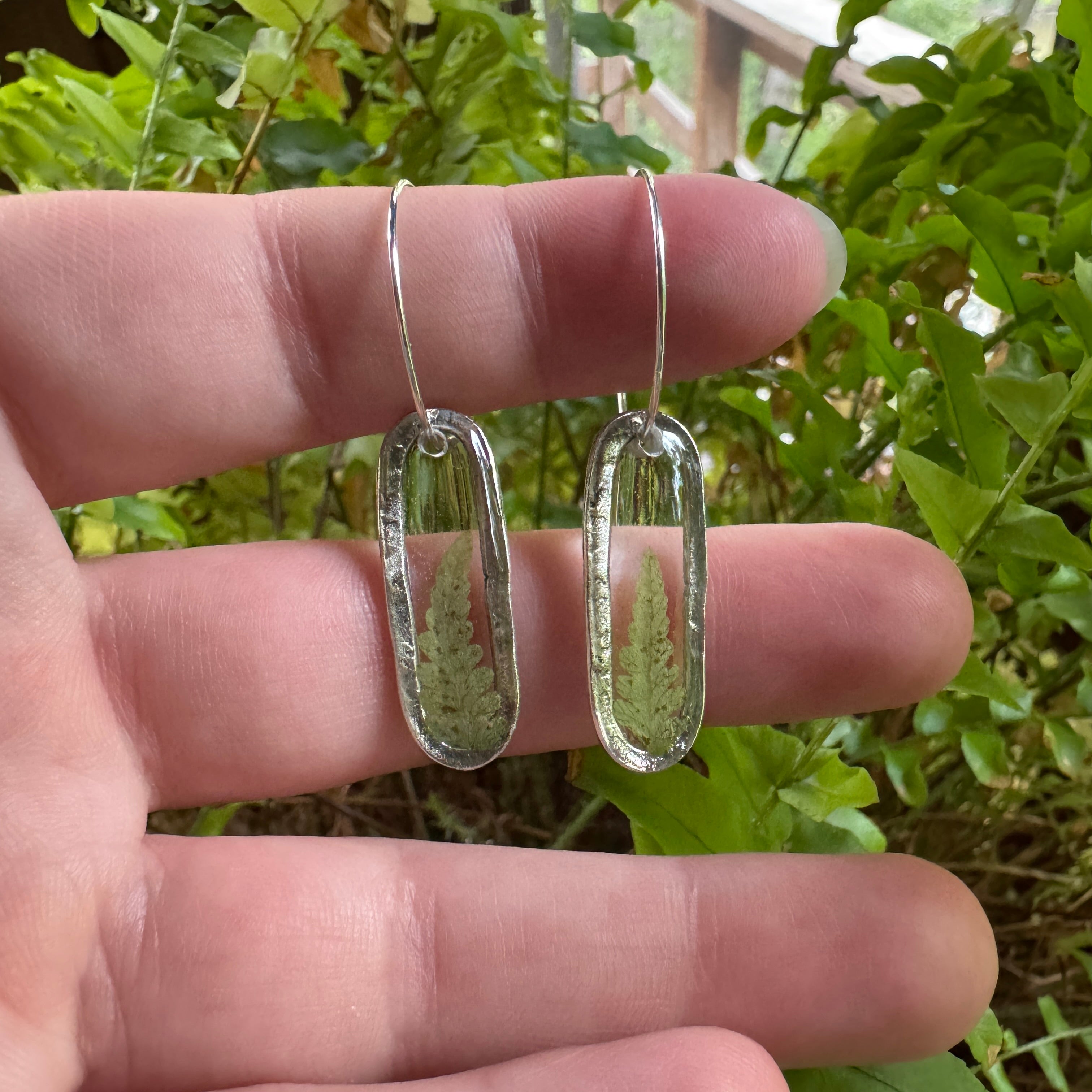 Fern Earrings – Real Pressed Fern Resin Earrings | Made To Order