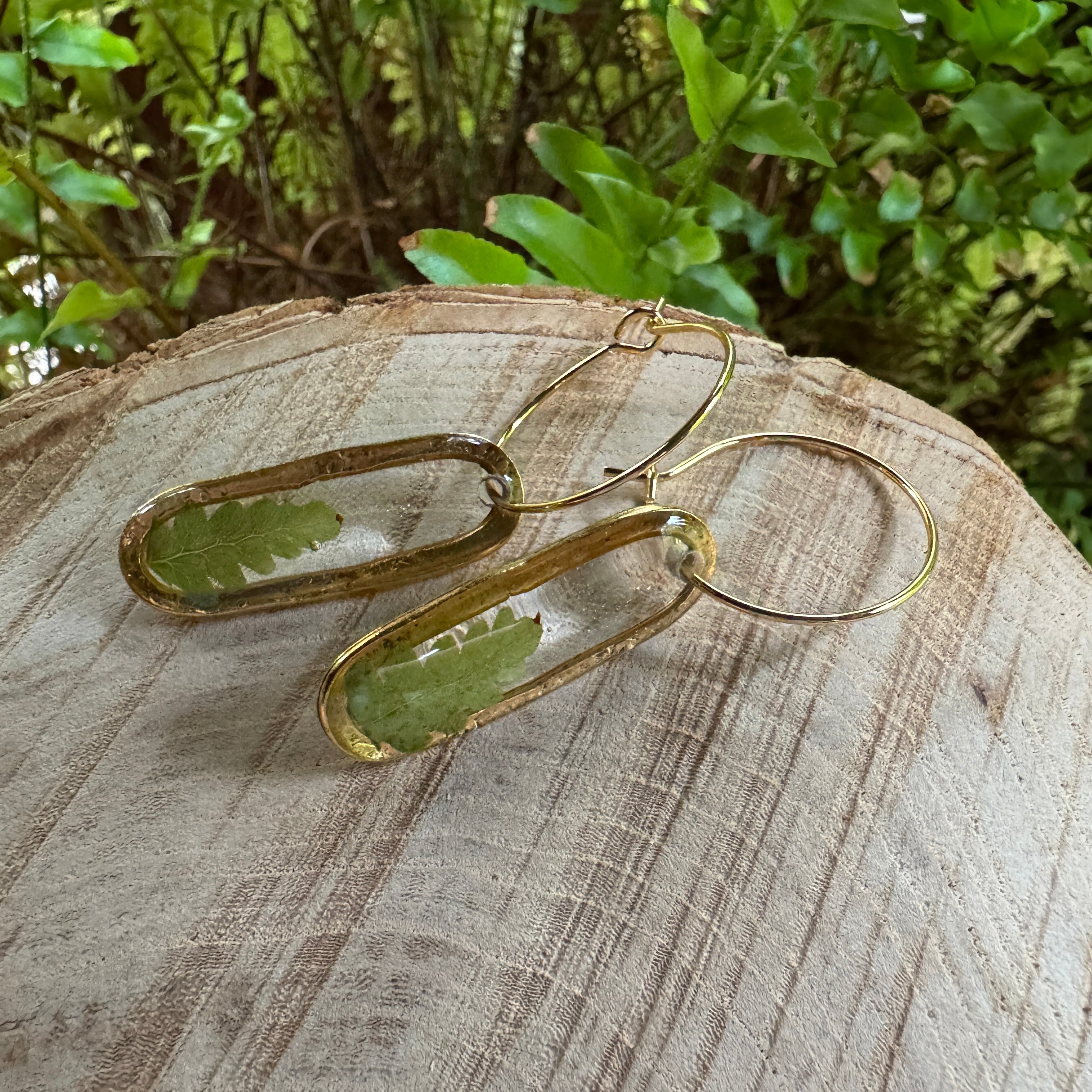 Fern Earrings – Real Pressed Fern Resin Earrings | Made To Order