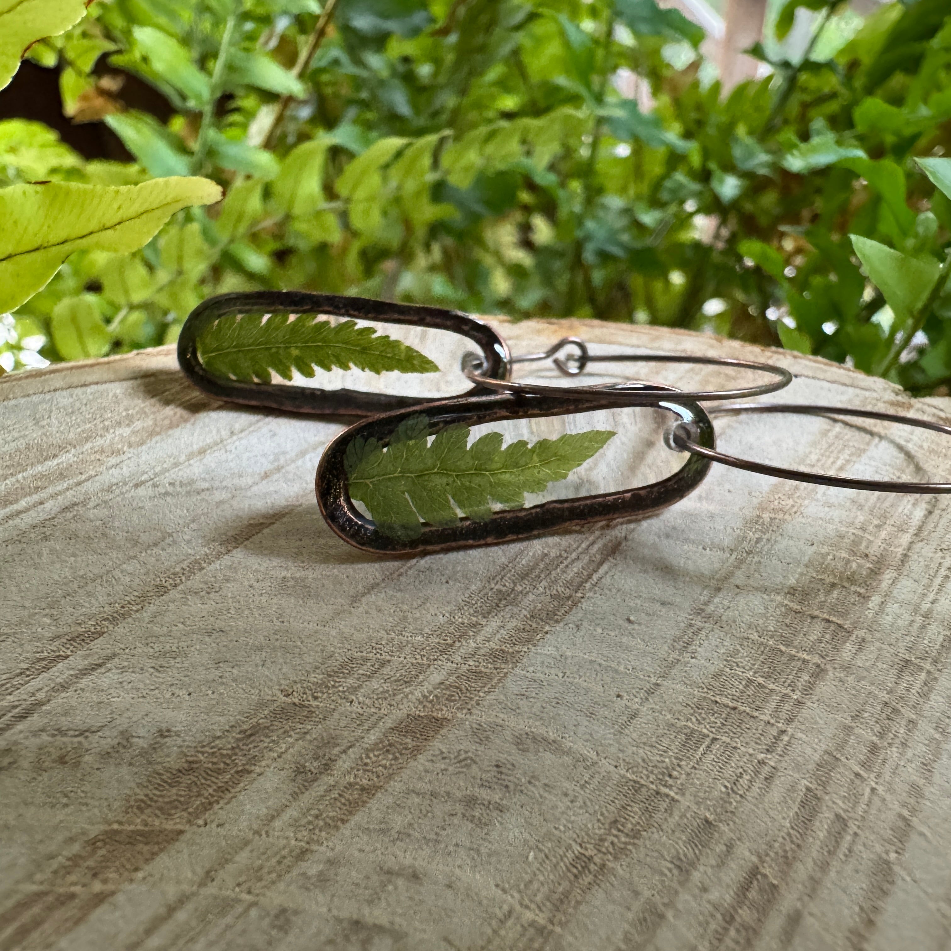 Fern Earrings – Real Pressed Fern Resin Earrings | Made To Order
