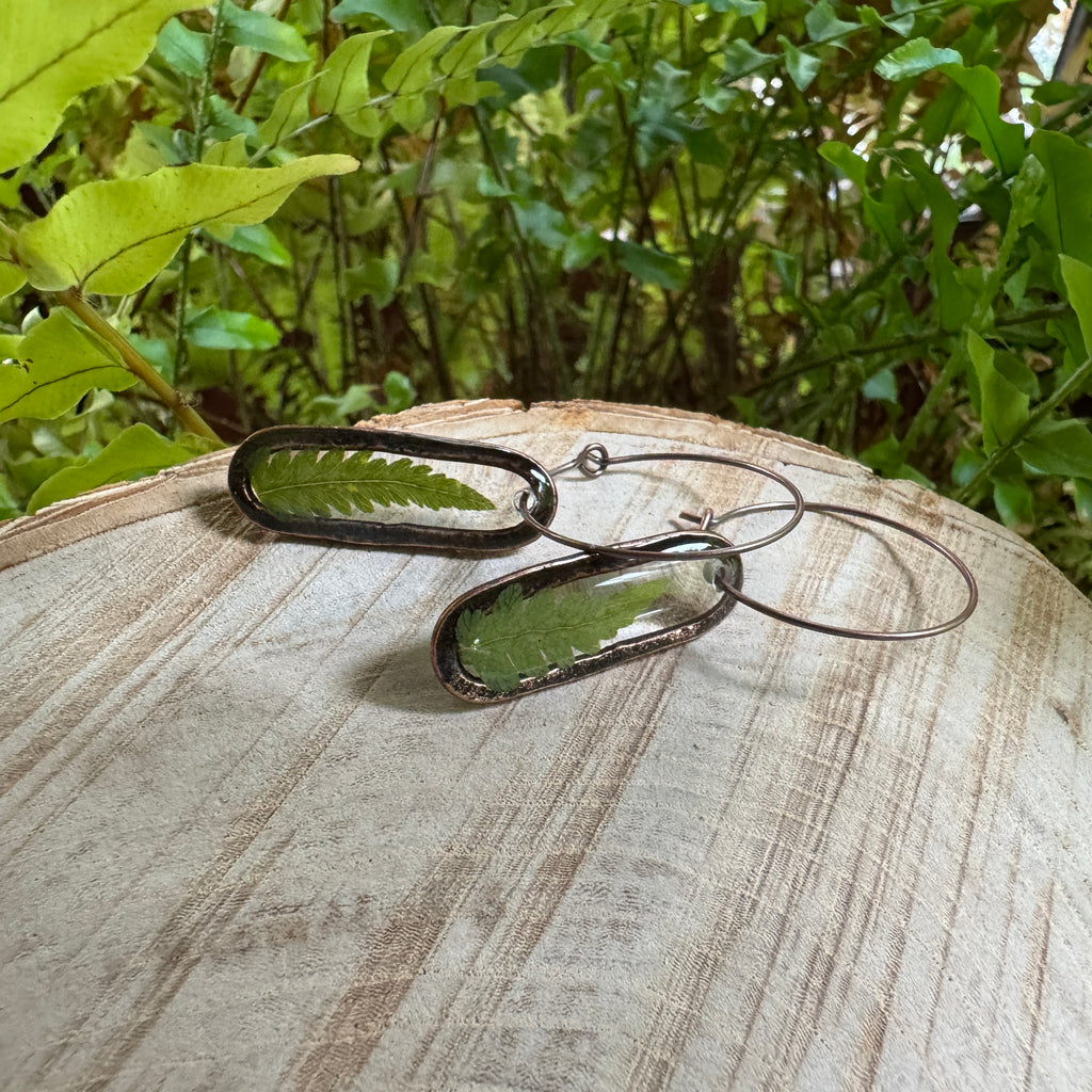 Fern Earrings – Real Pressed Fern Resin Earrings | Made To Order
