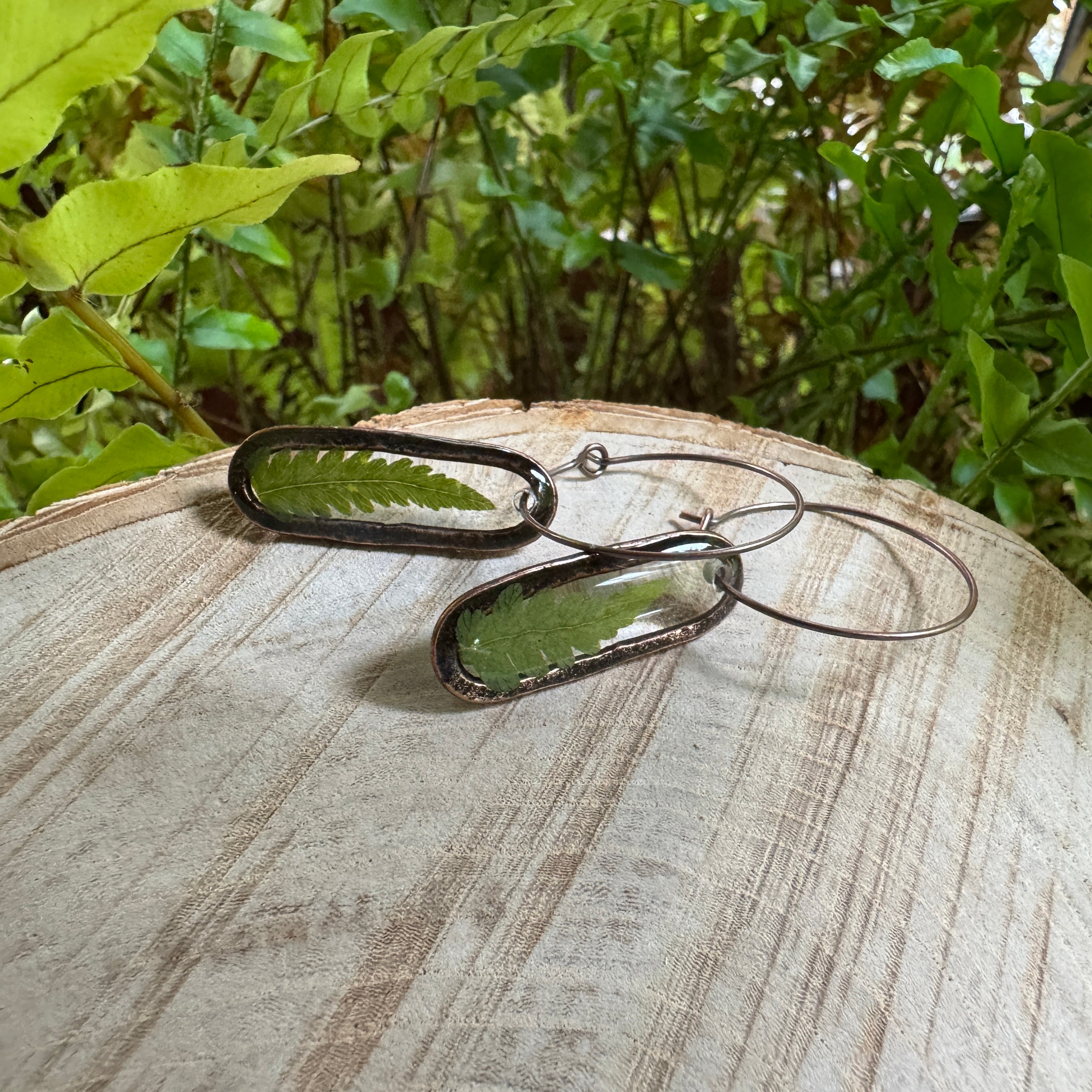 Fern Earrings – Real Pressed Fern Resin Earrings | Made To Order