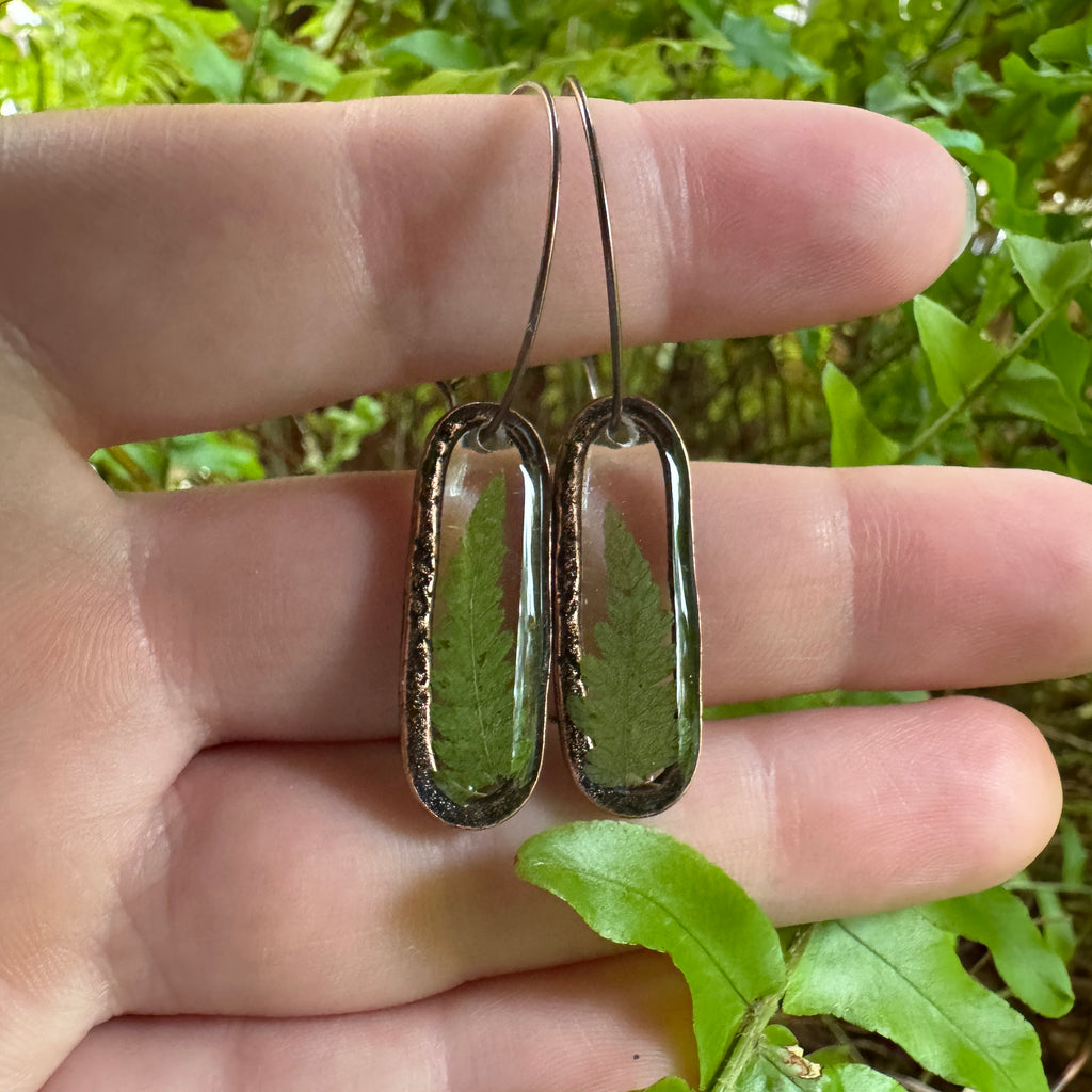 Fern Earrings – Real Pressed Fern Resin Earrings | Made To Order