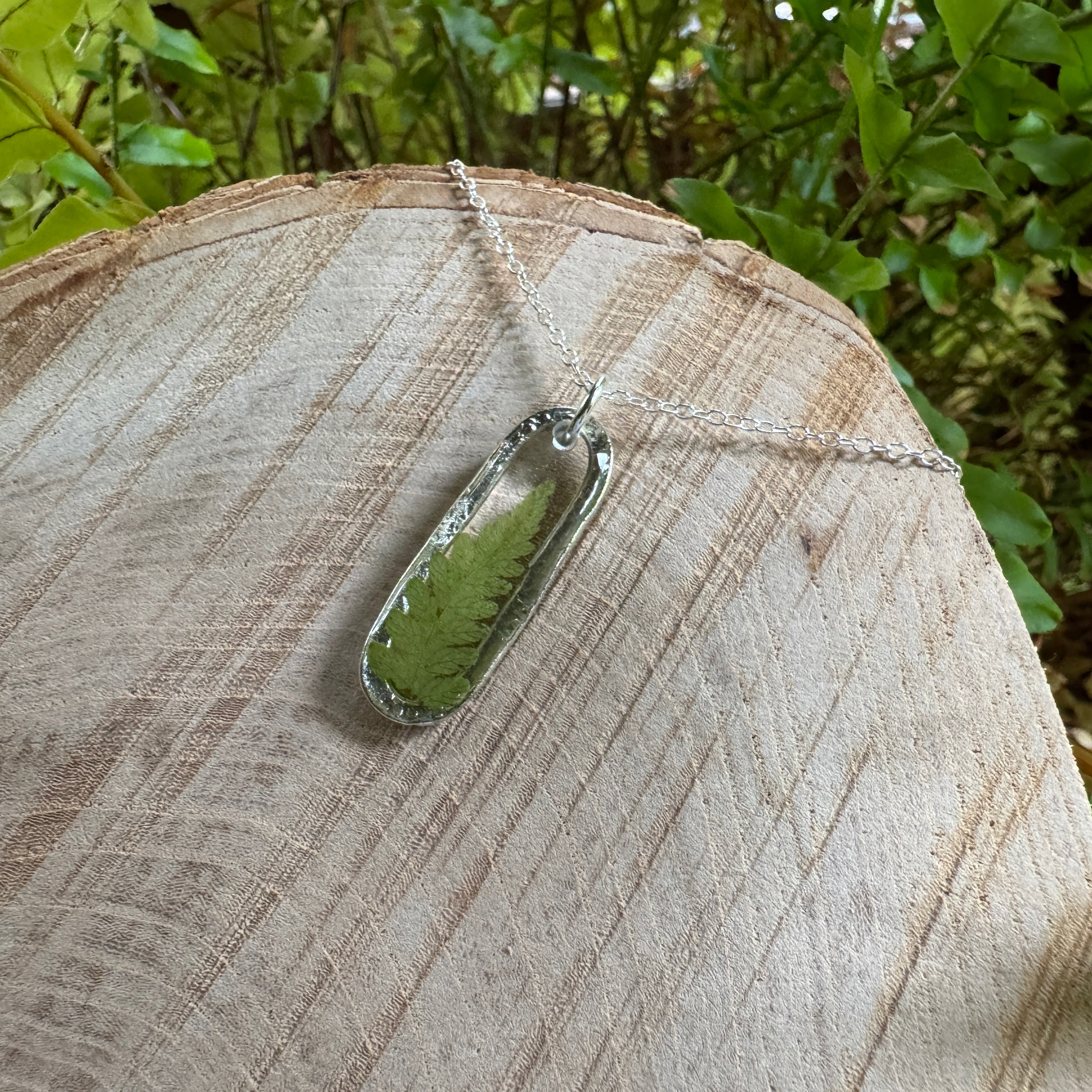 Fern Necklace – Real Pressed Fern Resin Necklace | Made to Order
