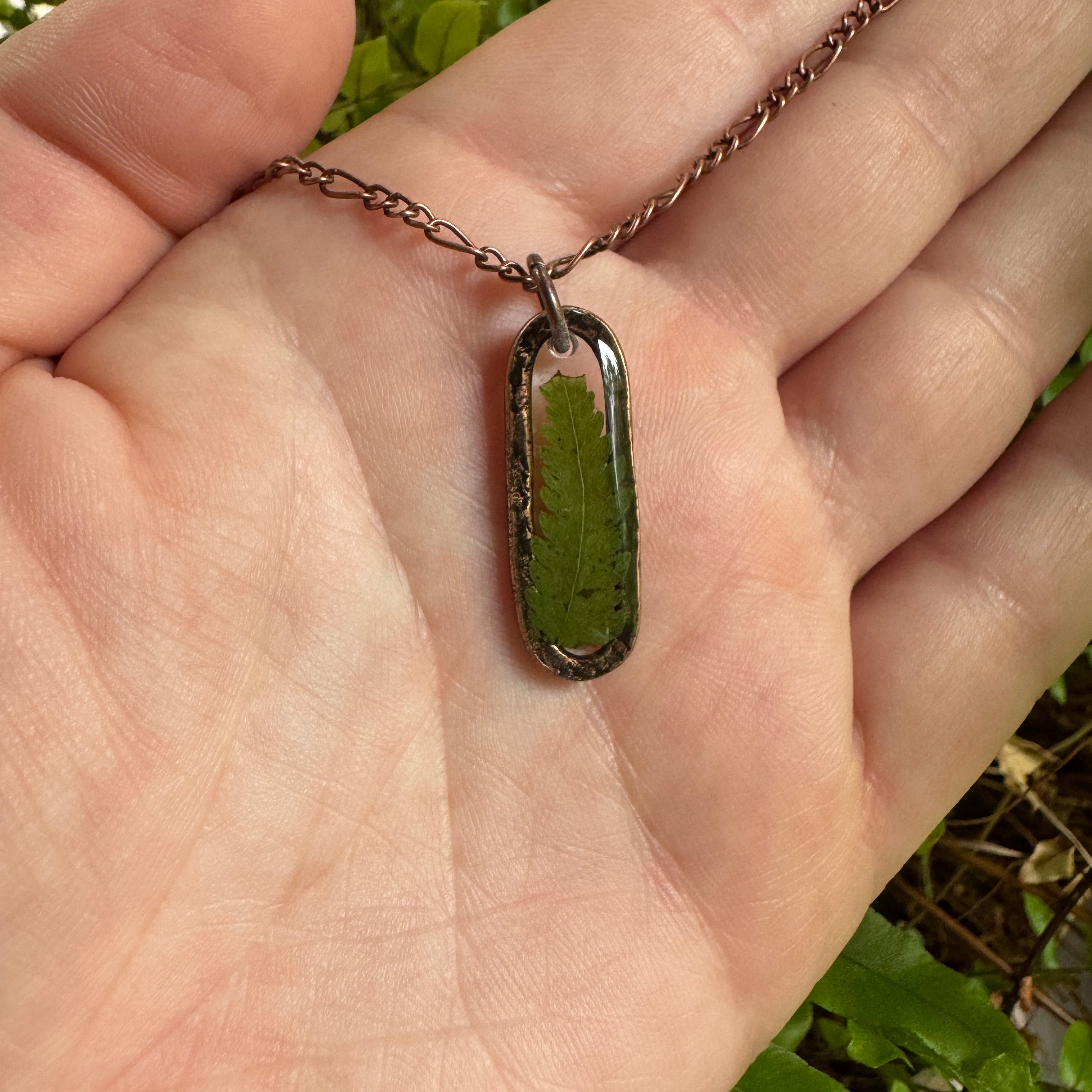 Fern Necklace – Real Pressed Fern Resin Necklace | Made to Order