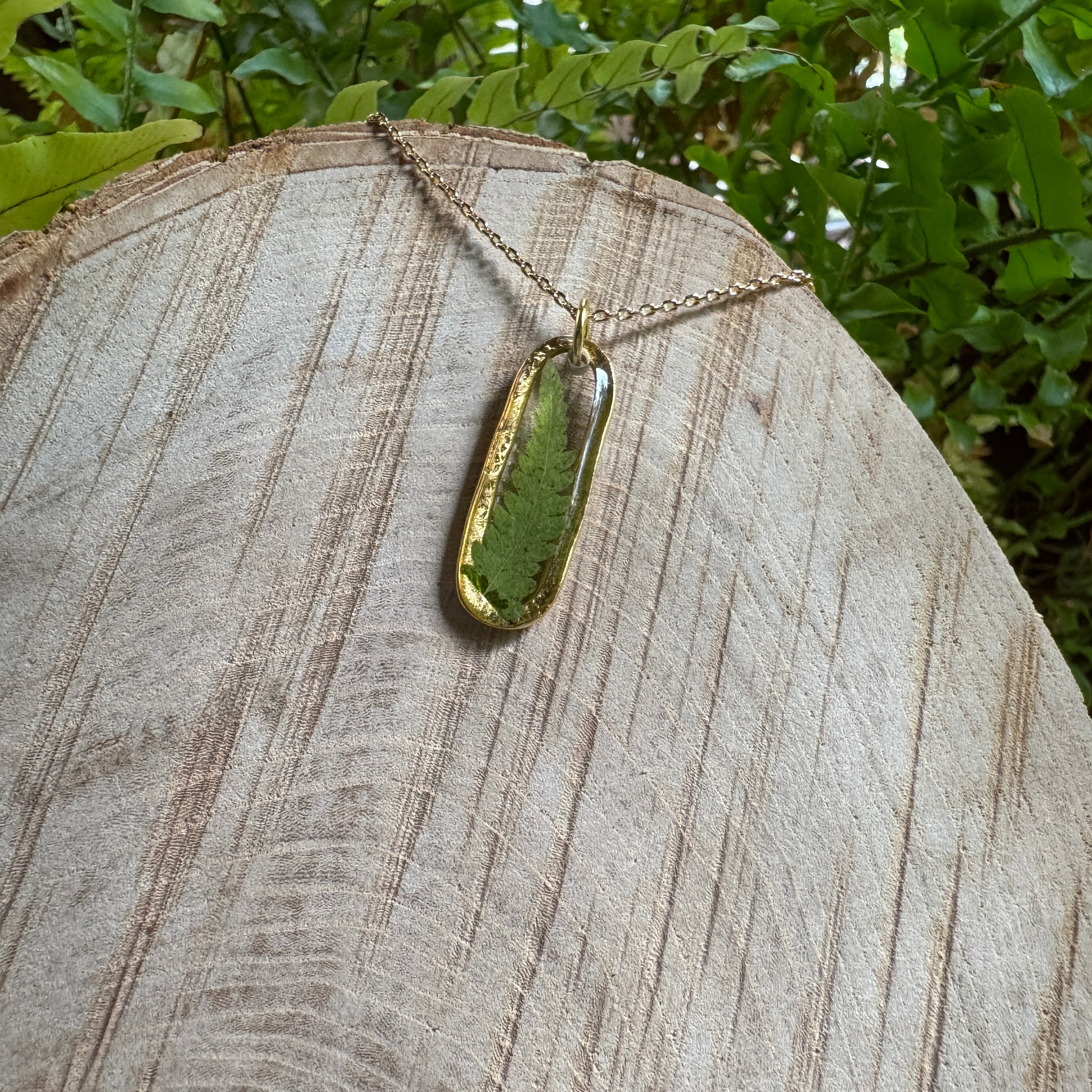 Fern Necklace – Real Pressed Fern Resin Necklace | Made to Order