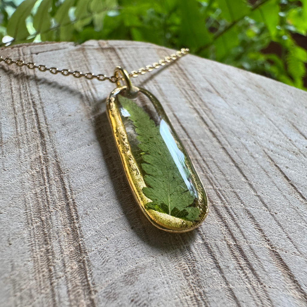 Fern Necklace – Real Pressed Fern Resin Necklace | Made to Order
